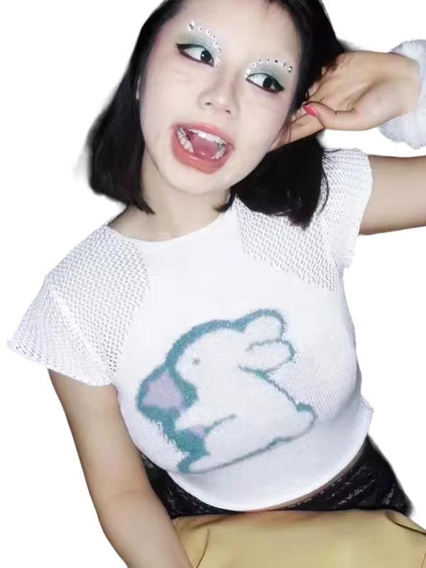 'Fantasy' Plush Knit Crop Top - Image 3