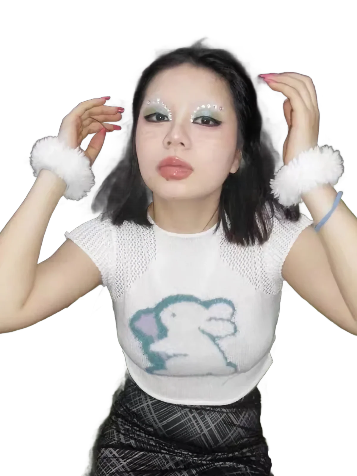 'Fantasy' Plush Knit Crop Top - Image 4