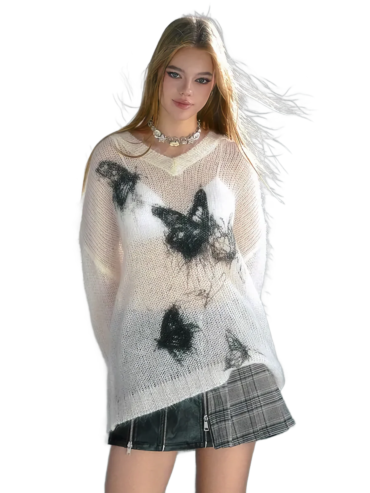 'Flutter' Oversized Loose Knit Sweater - Image 4
