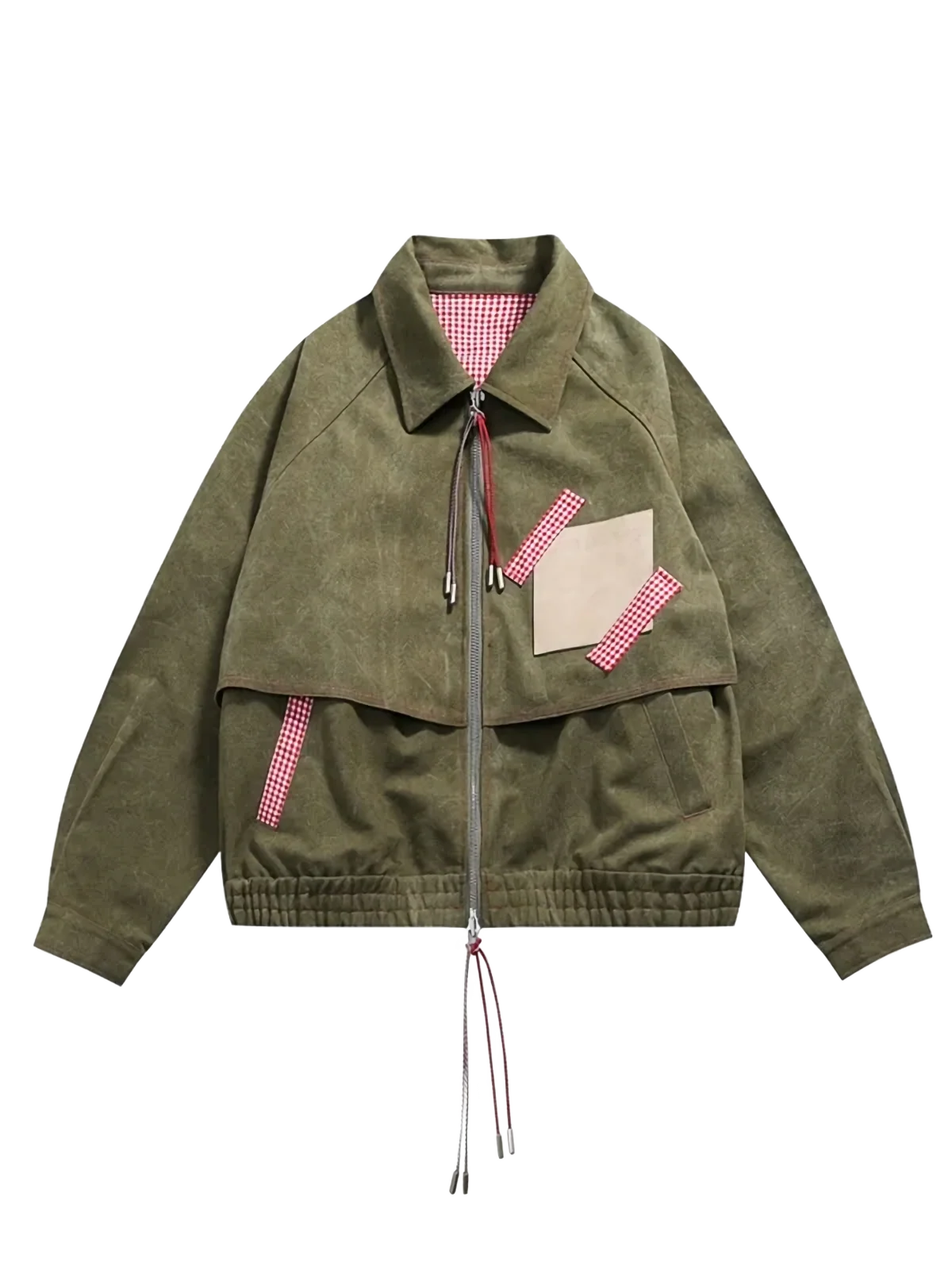 'Frontier' Suede Patchwork Bomber Jacket - Image 5