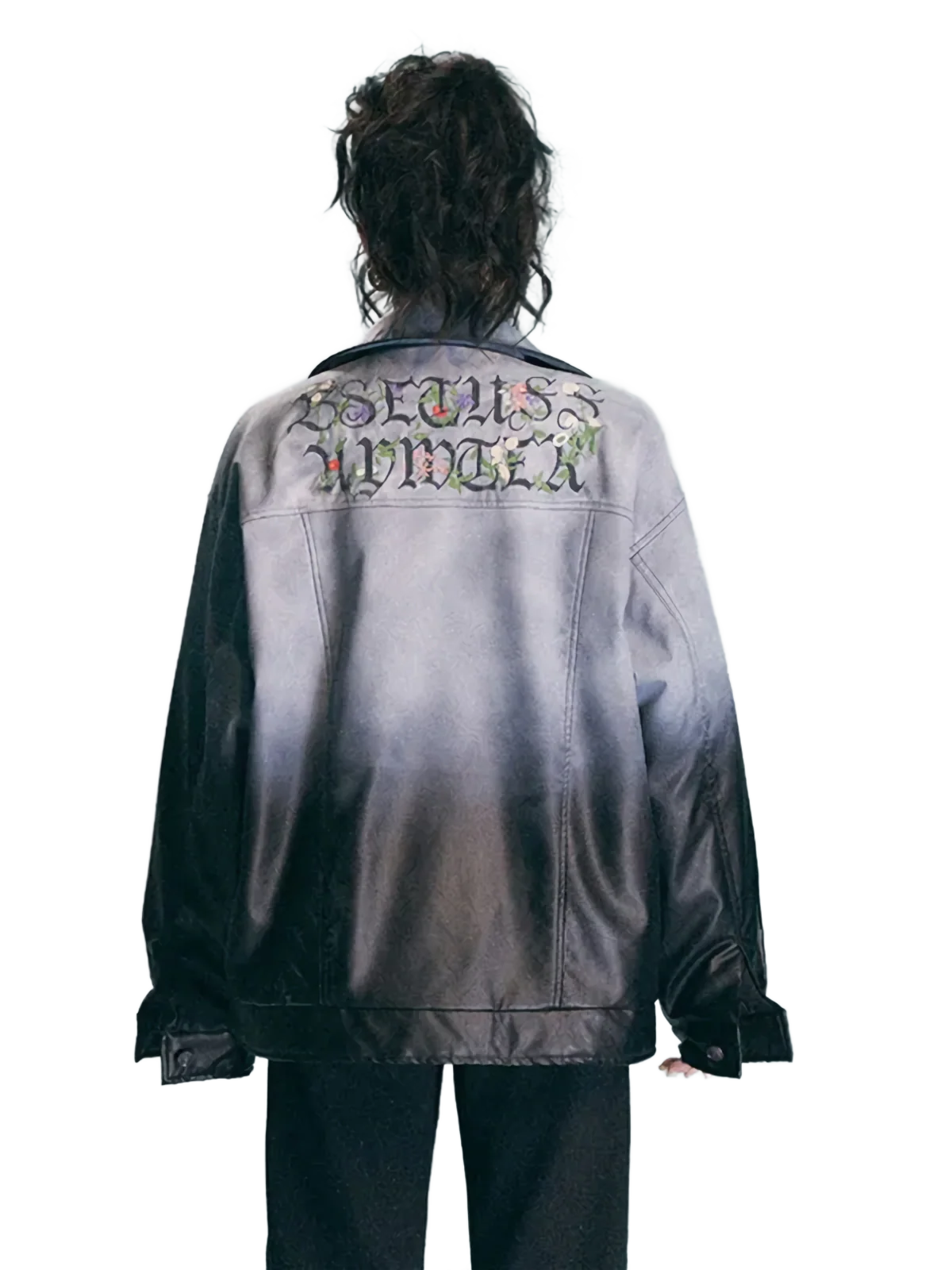 Frost Dyed Gradient Leather Jacket - Image 3