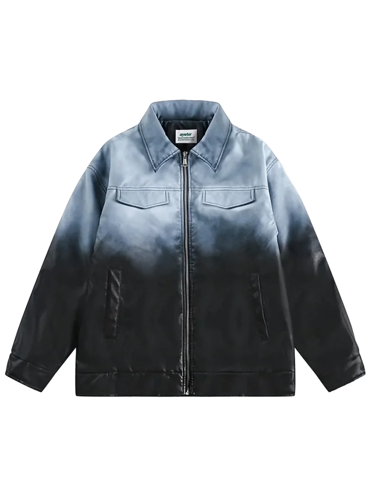 Frost Dyed Gradient Leather Jacket - Image 4