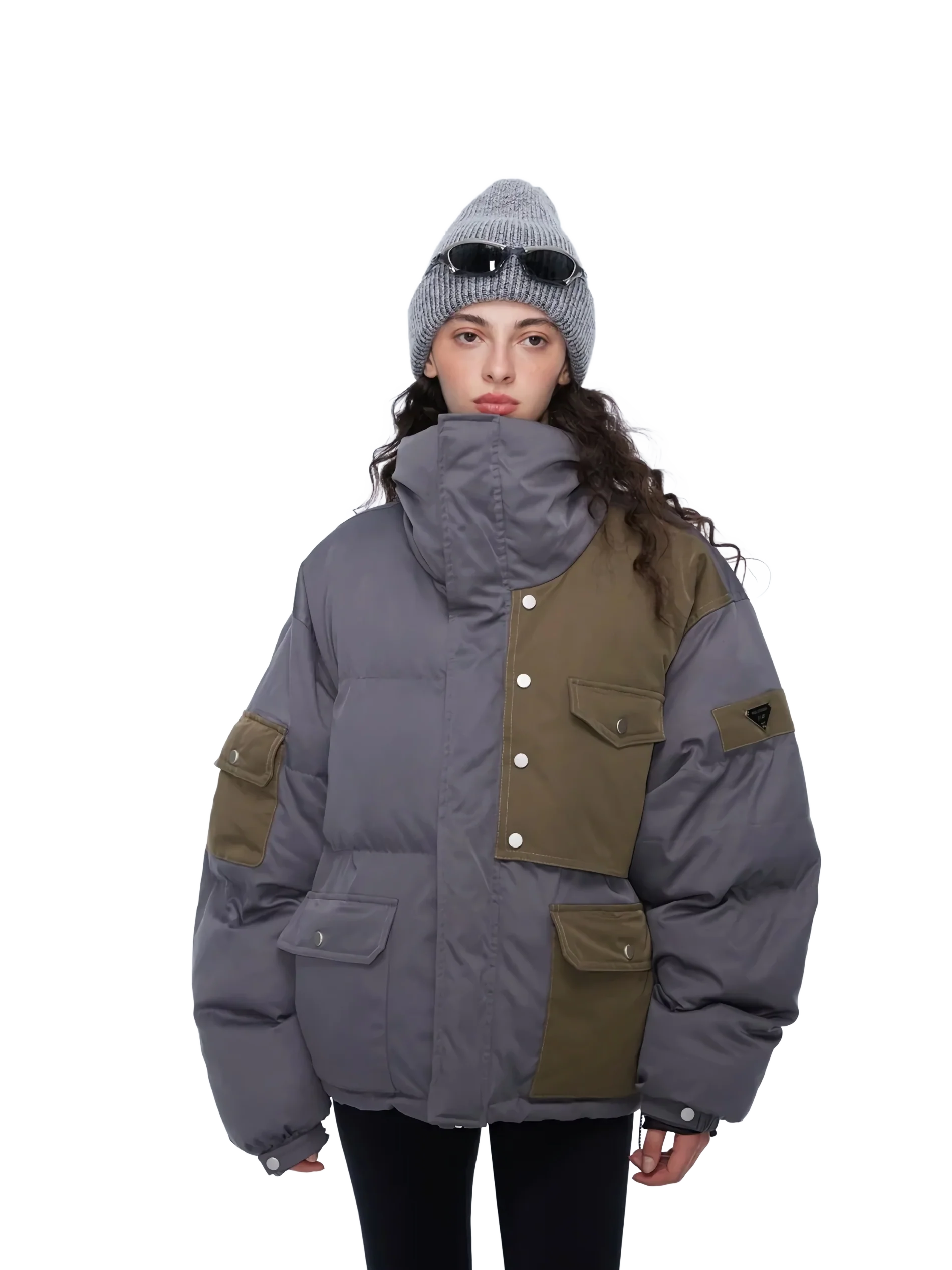 'Frostbite' Patchwork Puffer Jacket