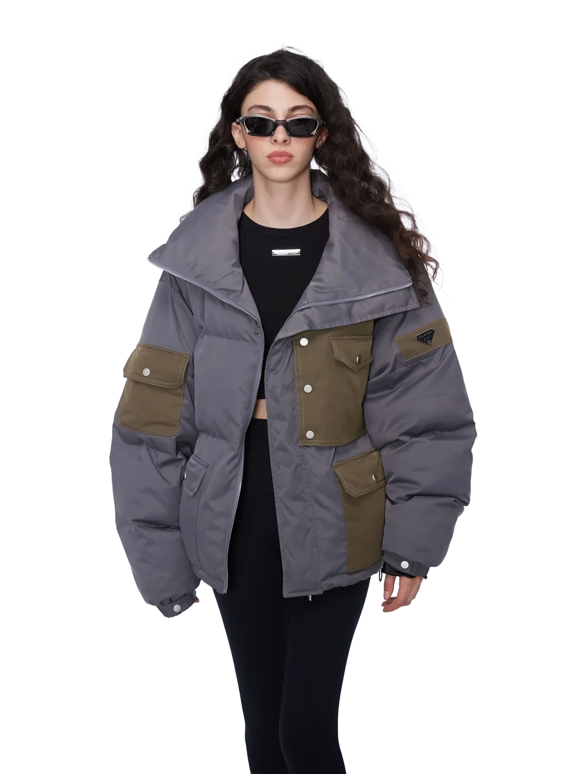 'Frostbite' Patchwork Puffer Jacket - Image 2