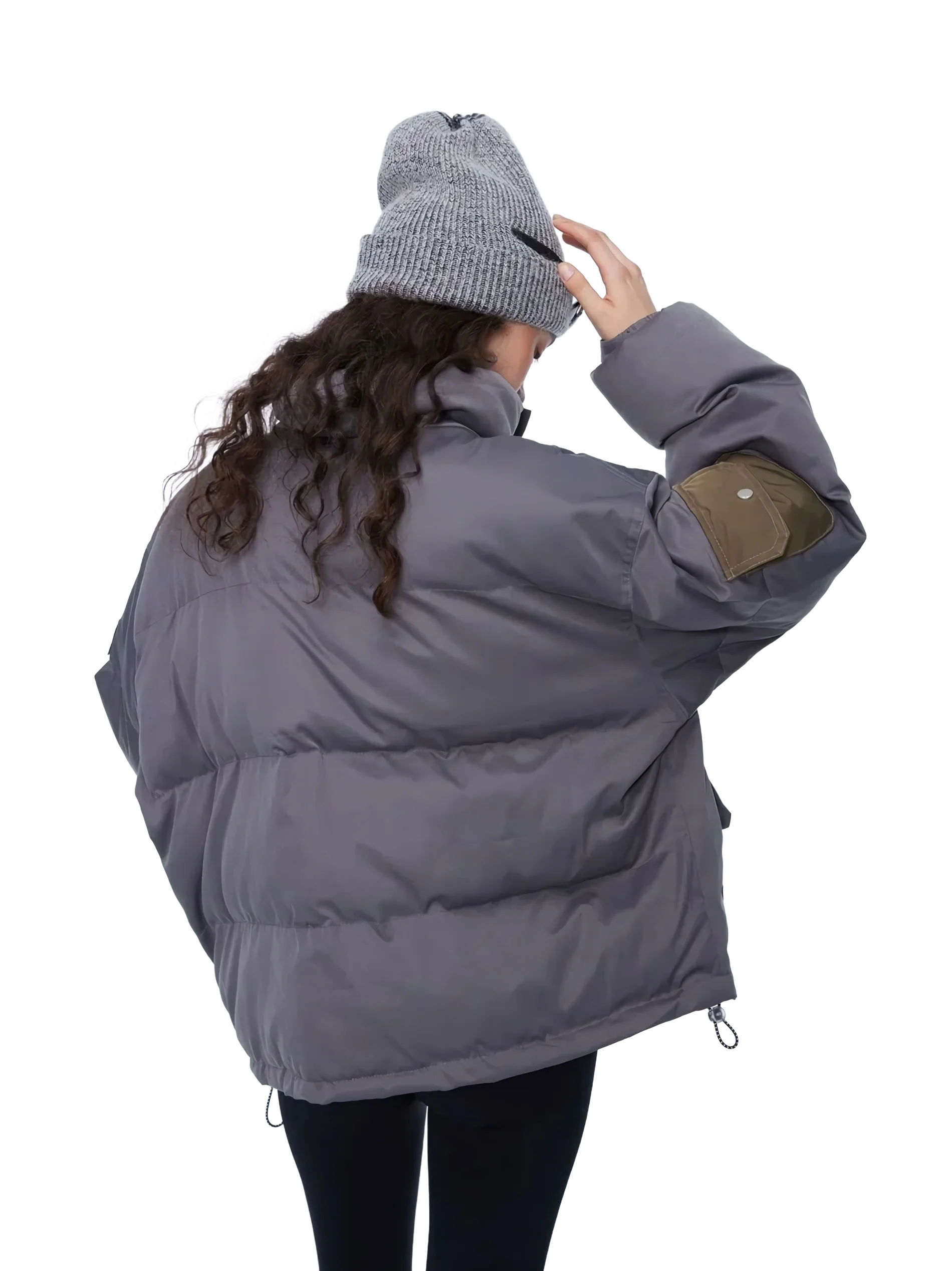 'Frostbite' Patchwork Puffer Jacket - Image 3