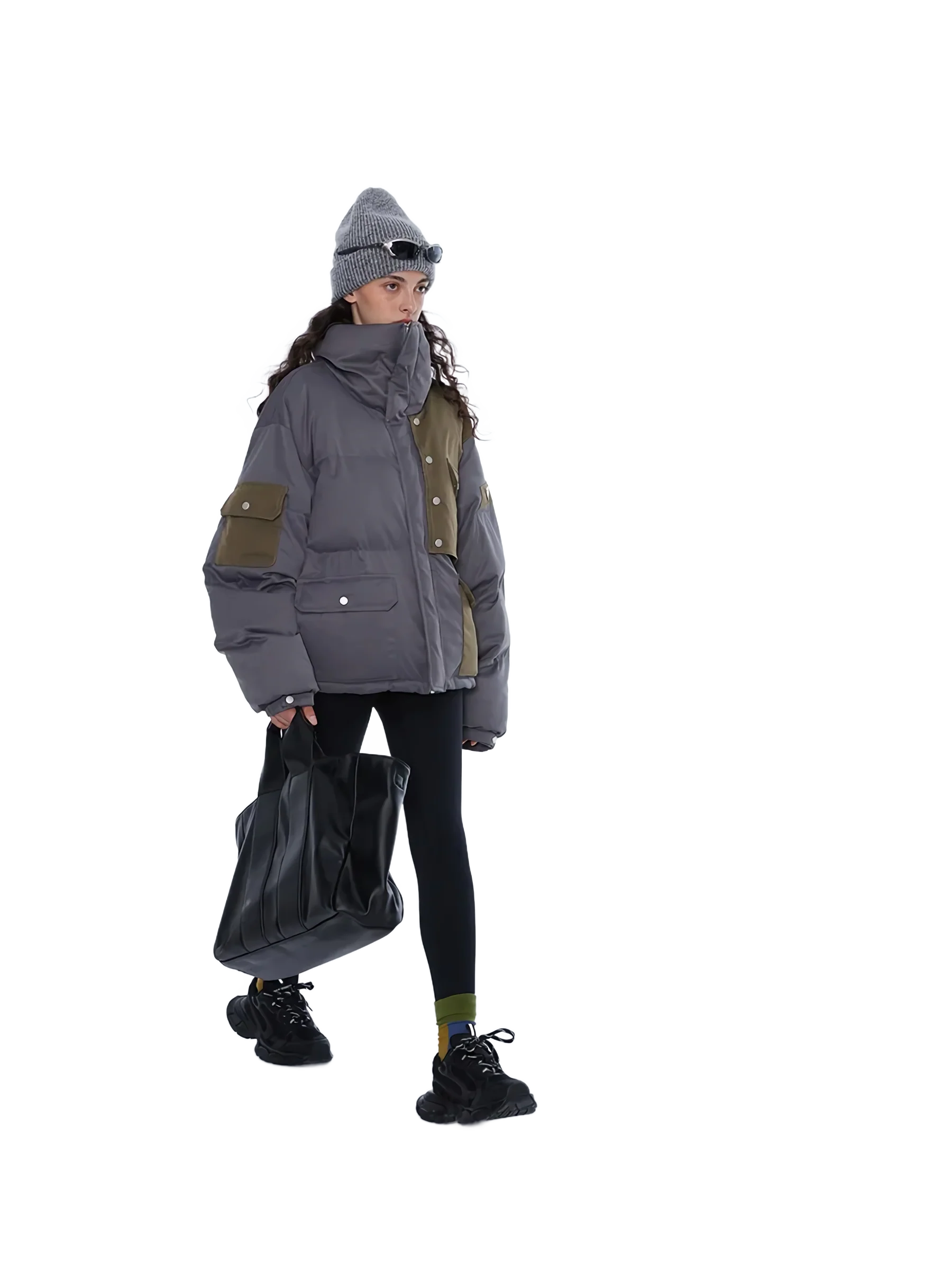 'Frostbite' Patchwork Puffer Jacket - Image 4