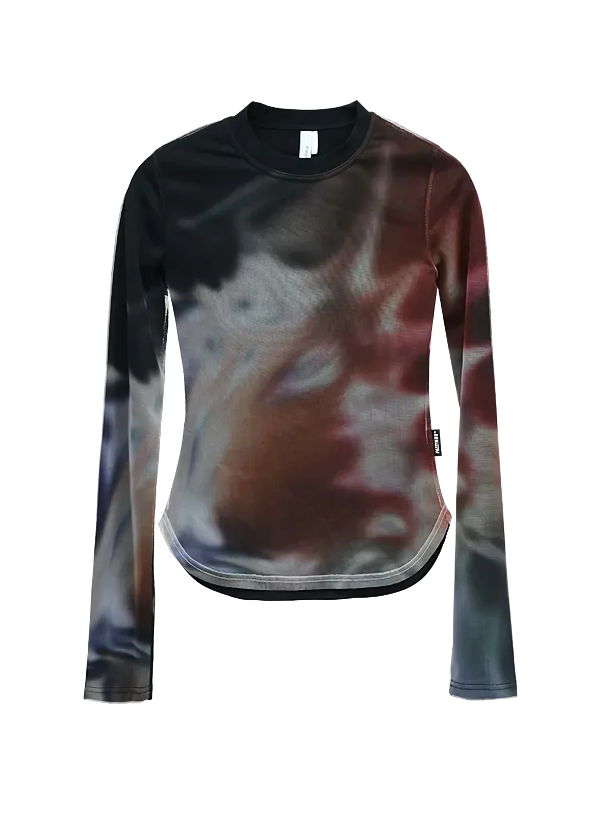 Futuristic Fade Grunge Mesh Long Sleeve Tee - Image 5