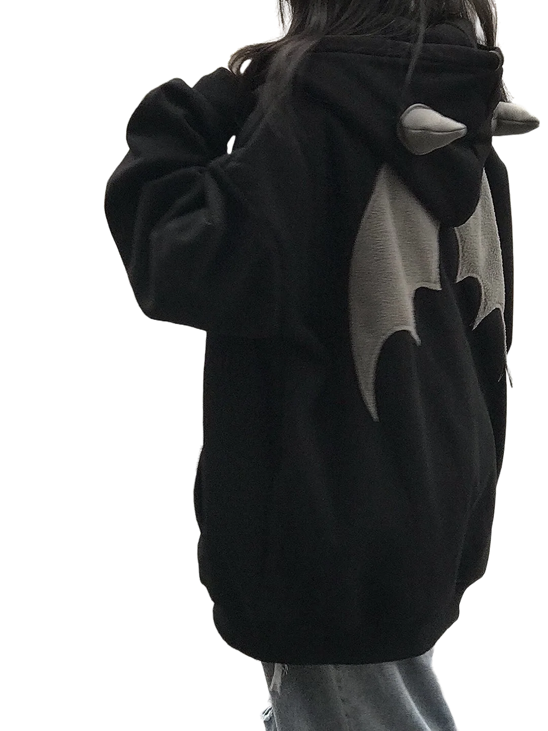 Gargoyle Embroidered Women's Zip-Up Hoodie - Image 8