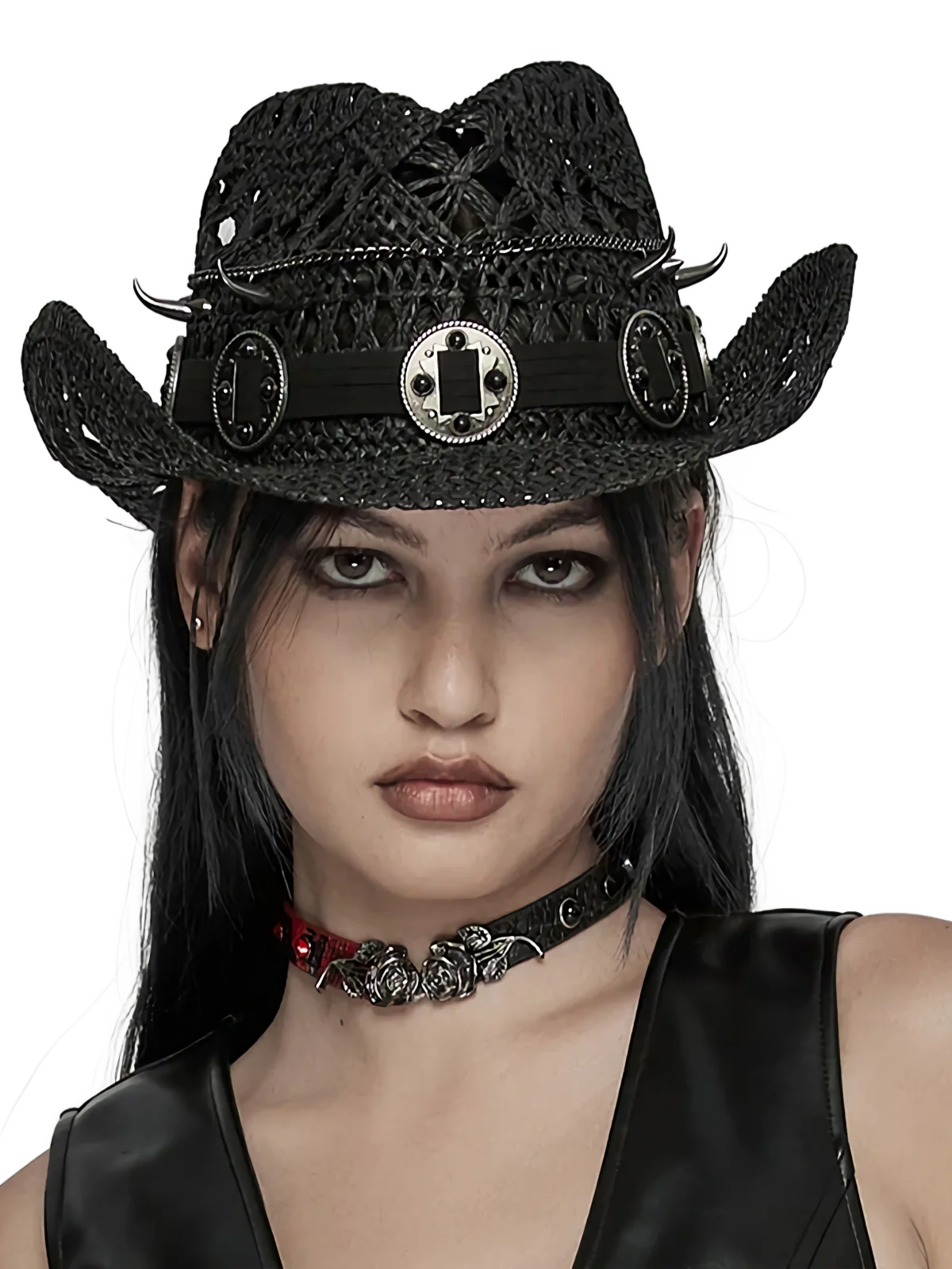 'Ghost Rider' Straw Cowboy Hat
