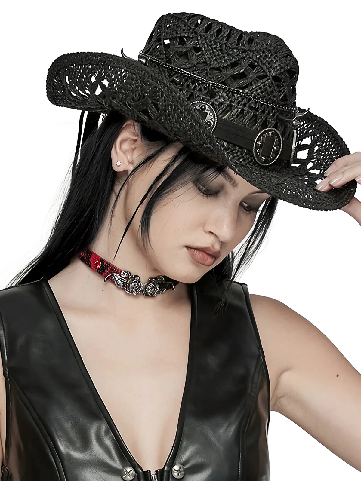 'Ghost Rider' Straw Cowboy Hat - Image 2