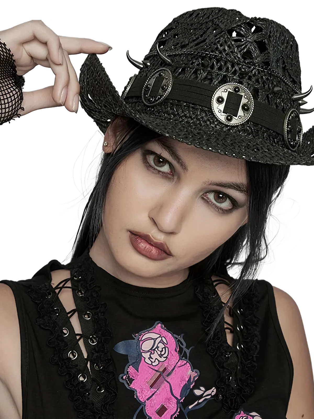 'Ghost Rider' Straw Cowboy Hat - Image 3