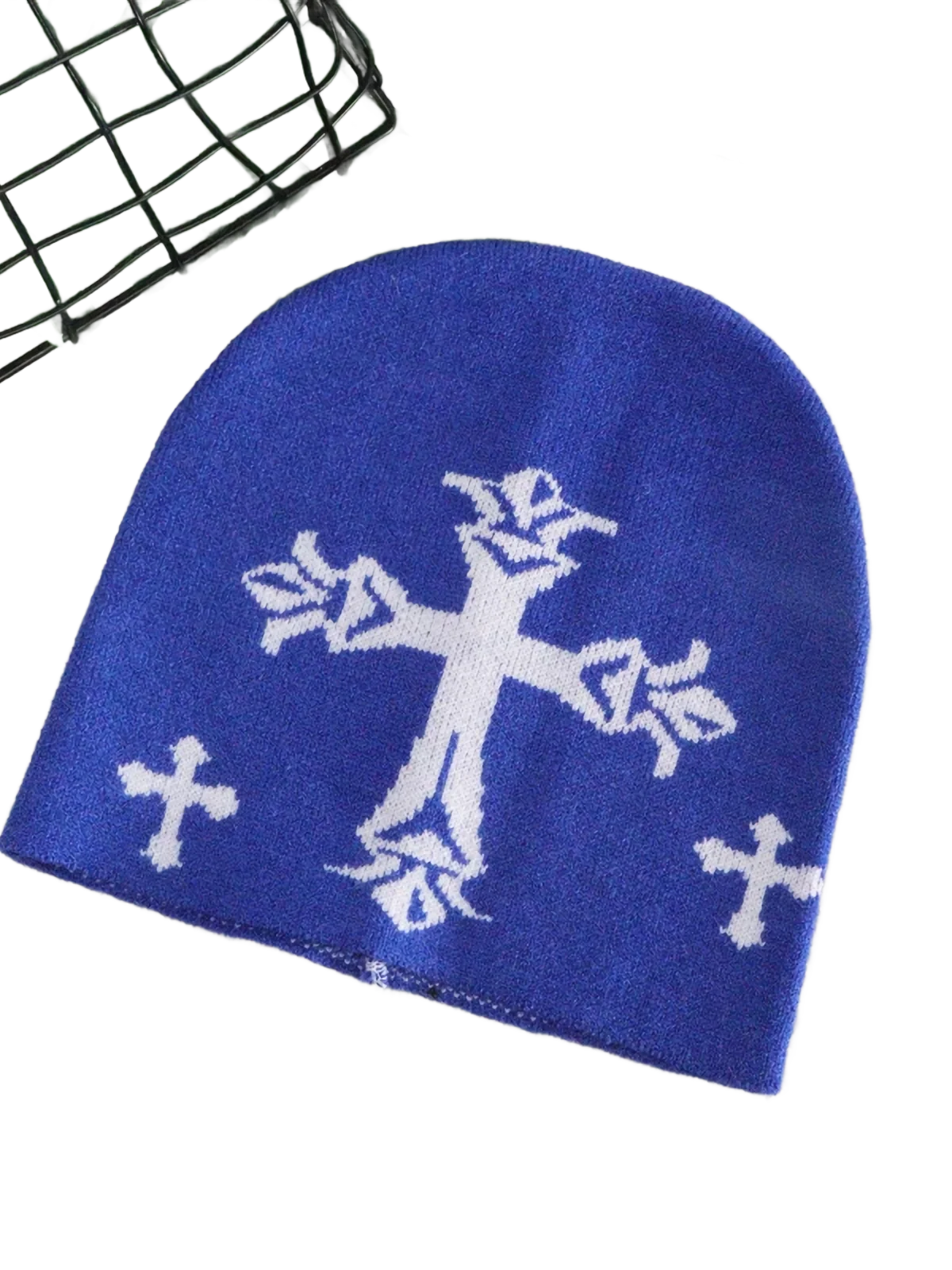 Gothic Cross Knit Beanie - Image 4