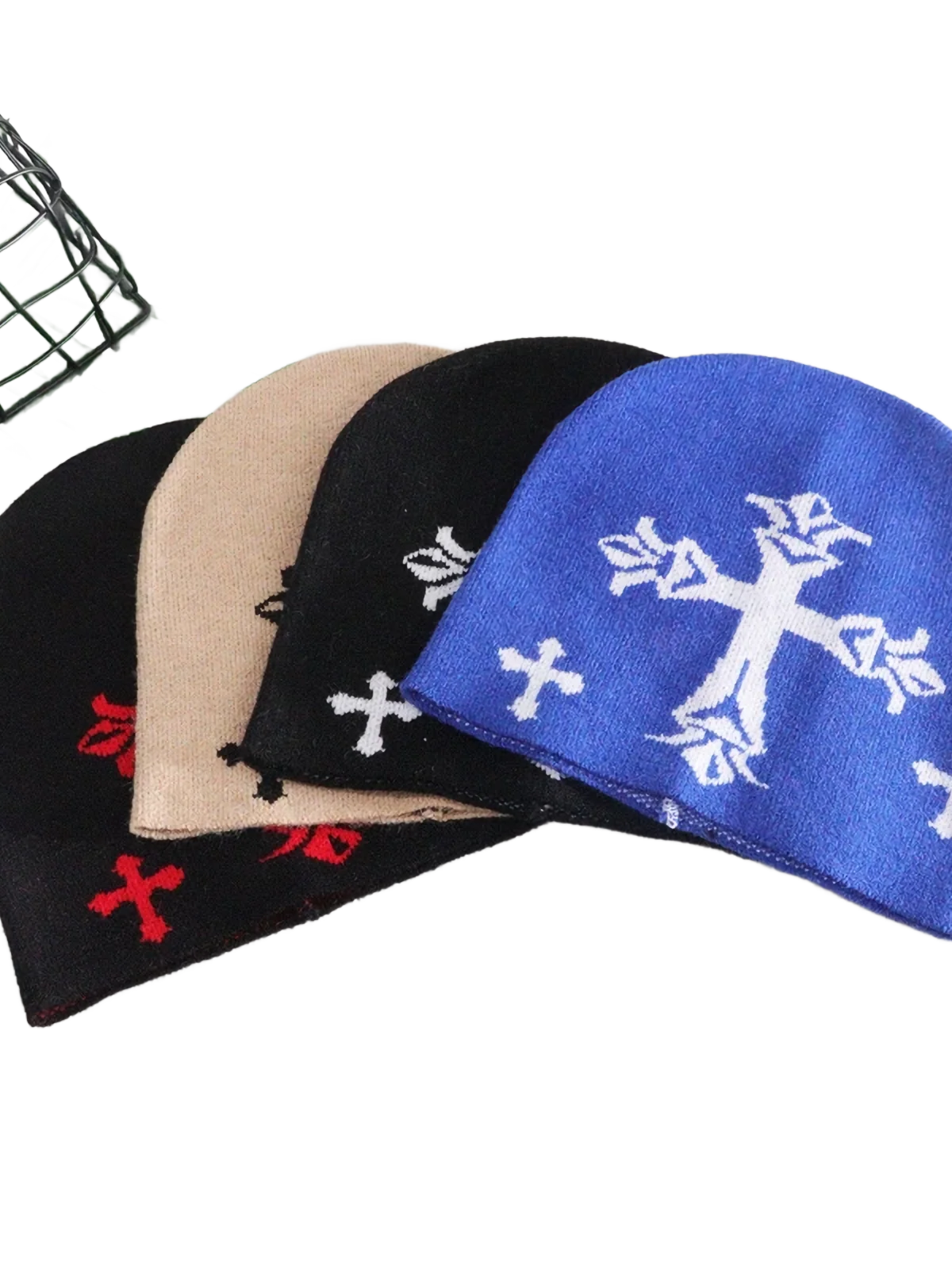 Gothic Cross Knit Beanie - Image 6