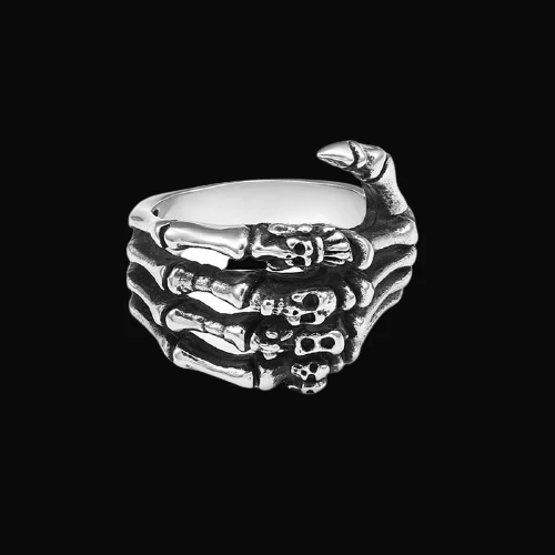 Gothic Skeletal Metal Ring - Image 3