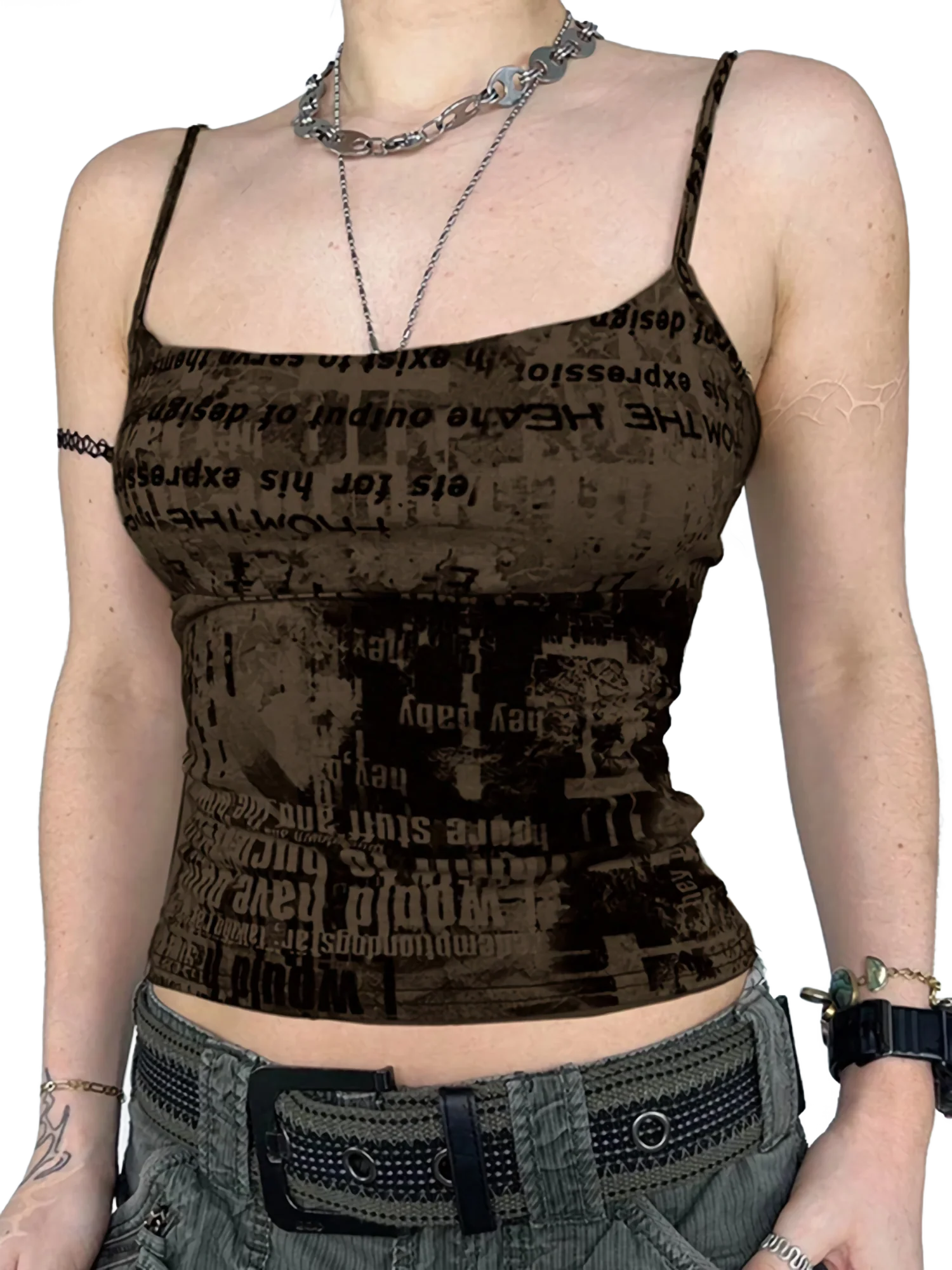 'Grid' Camisole Tank Top - Image 2