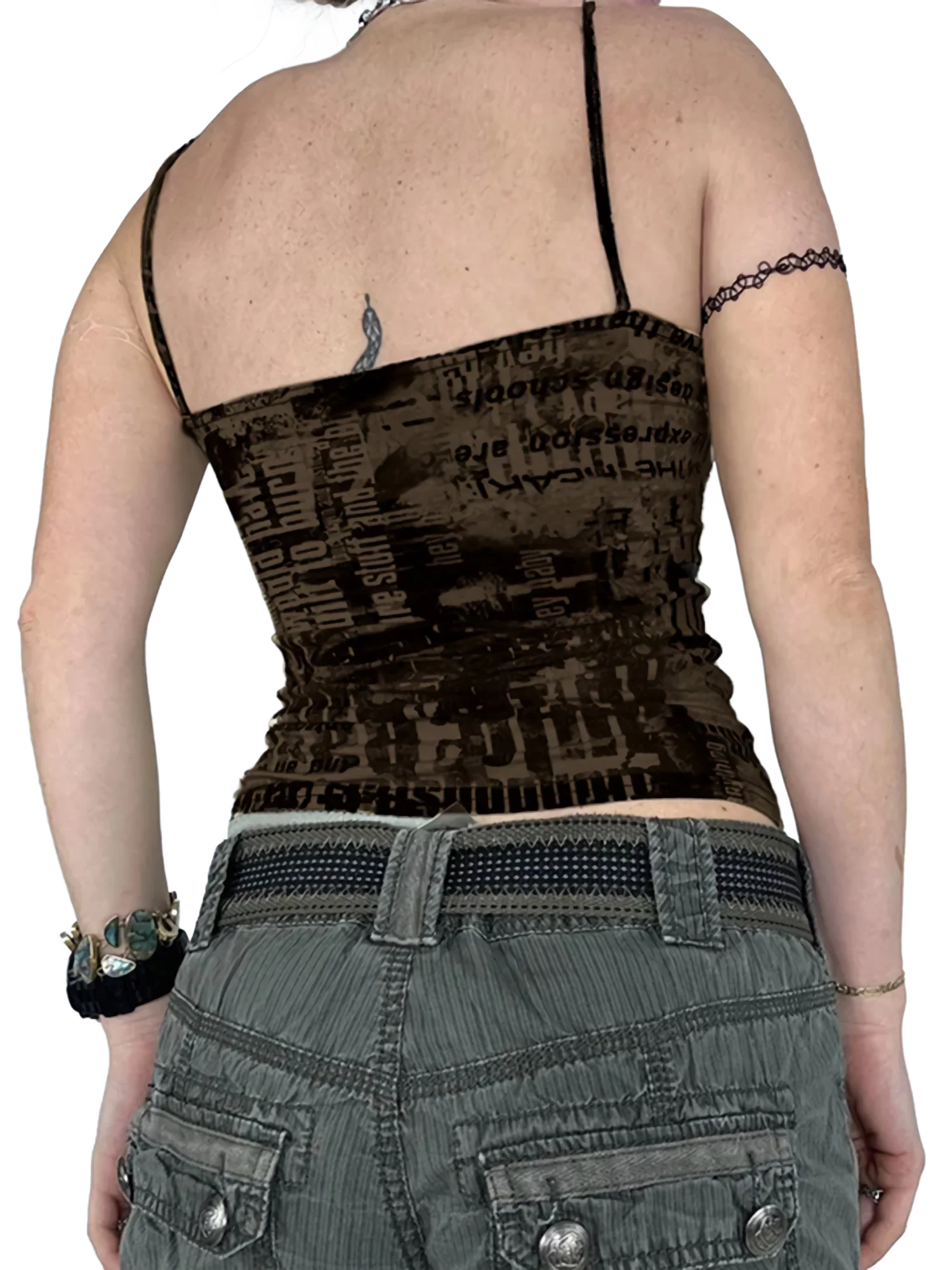'Grid' Camisole Tank Top - Image 4
