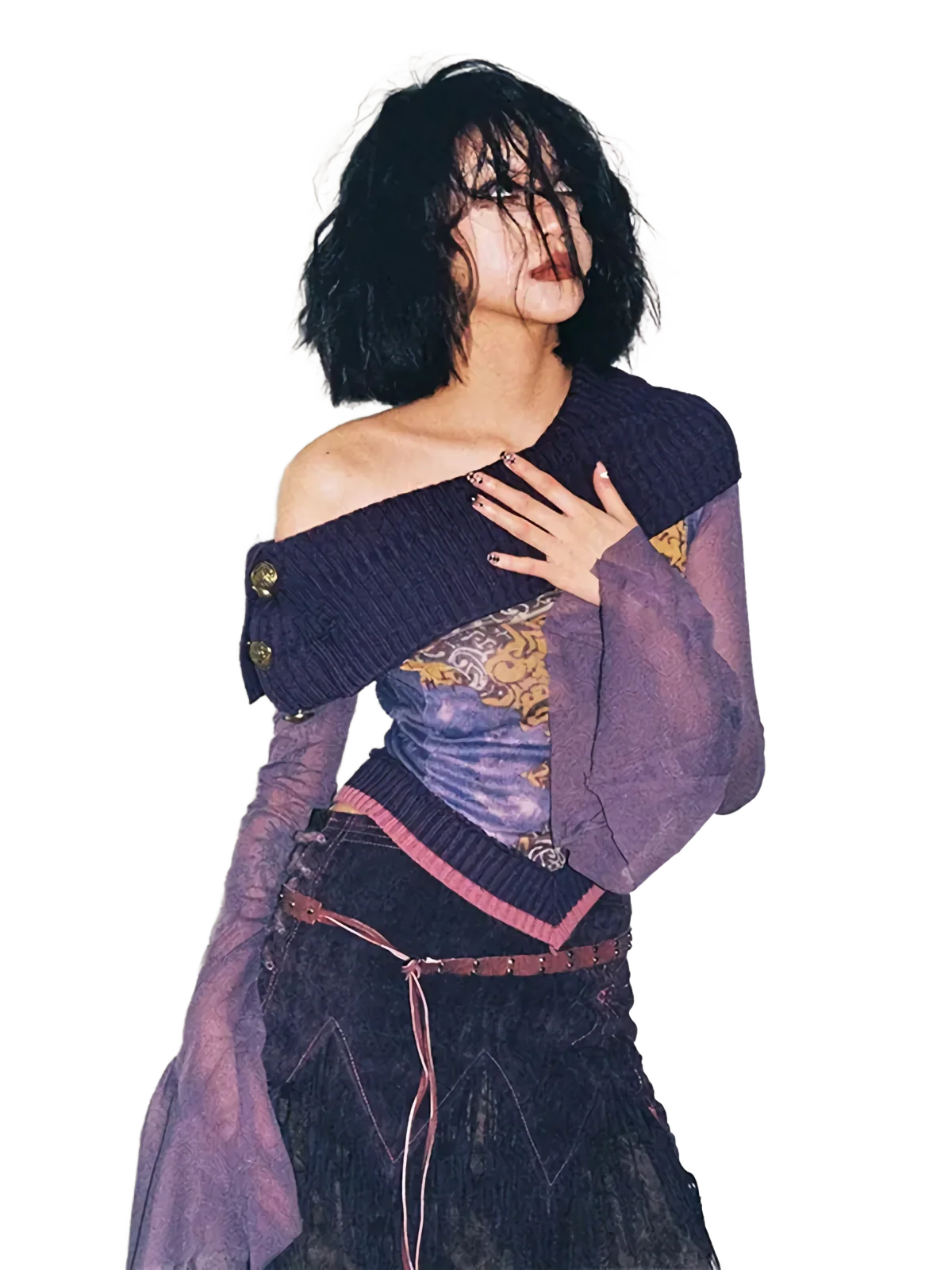 'Hues' Off-Shoulder Flare Top - Image 2