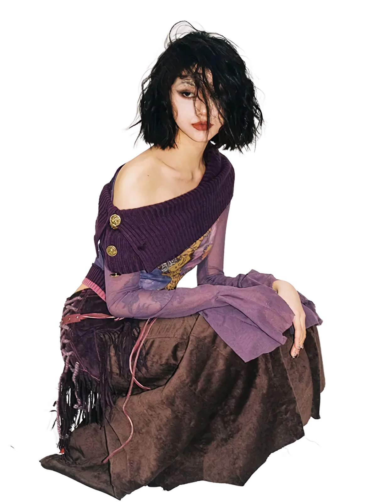 'Hues' Off-Shoulder Flare Top - Image 4