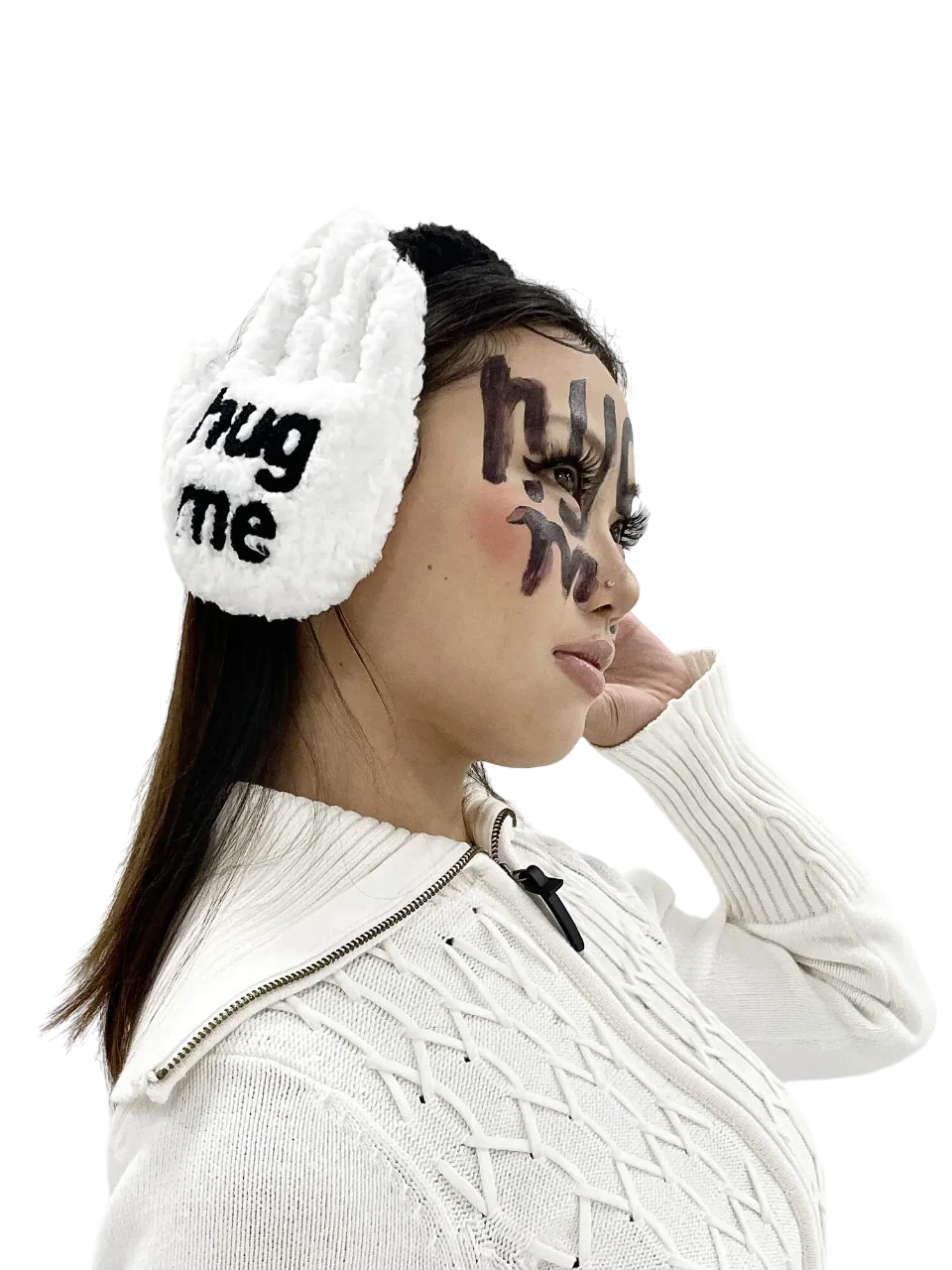 'Hug Me' Wool Fleece Ear Muffs - Image 4