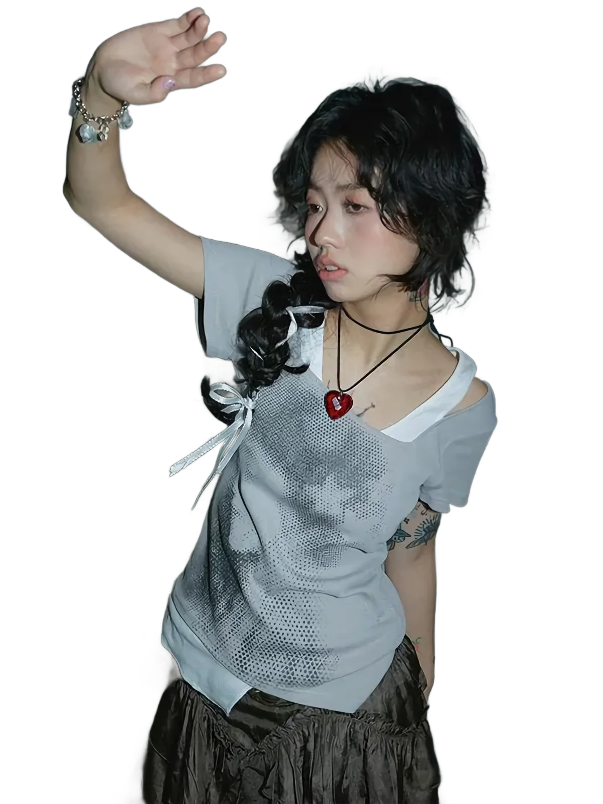 'Illusion' Two Piece Cotton T-Shirt - Image 3