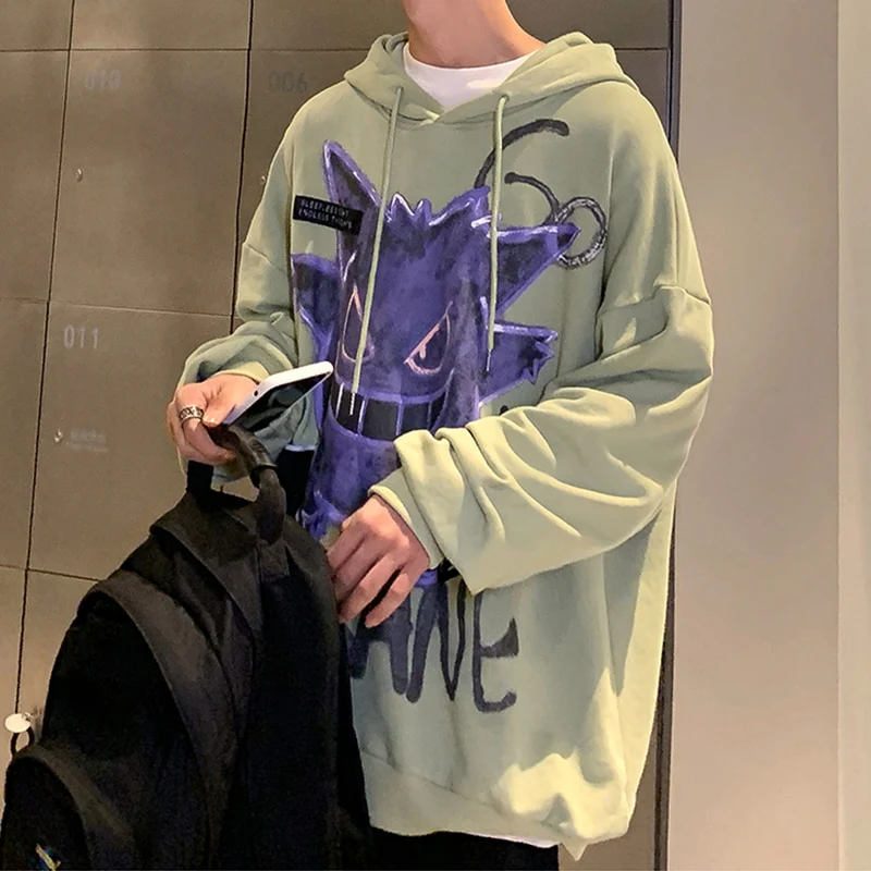 'Insane' Dark Gengar Oversized Cotton Hoodie - Image 14