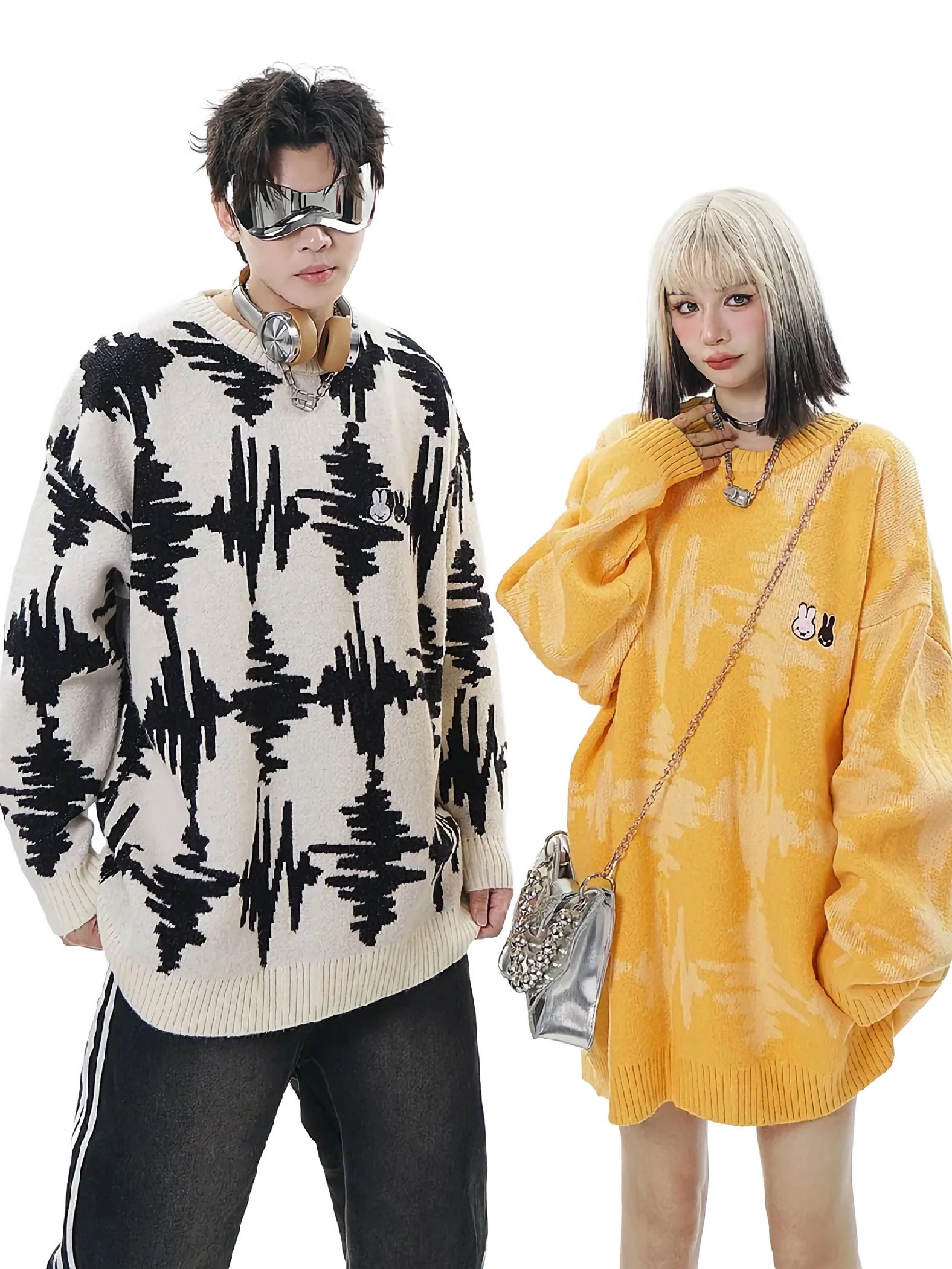 'Interference' Oversized Knit Sweater - Image 2