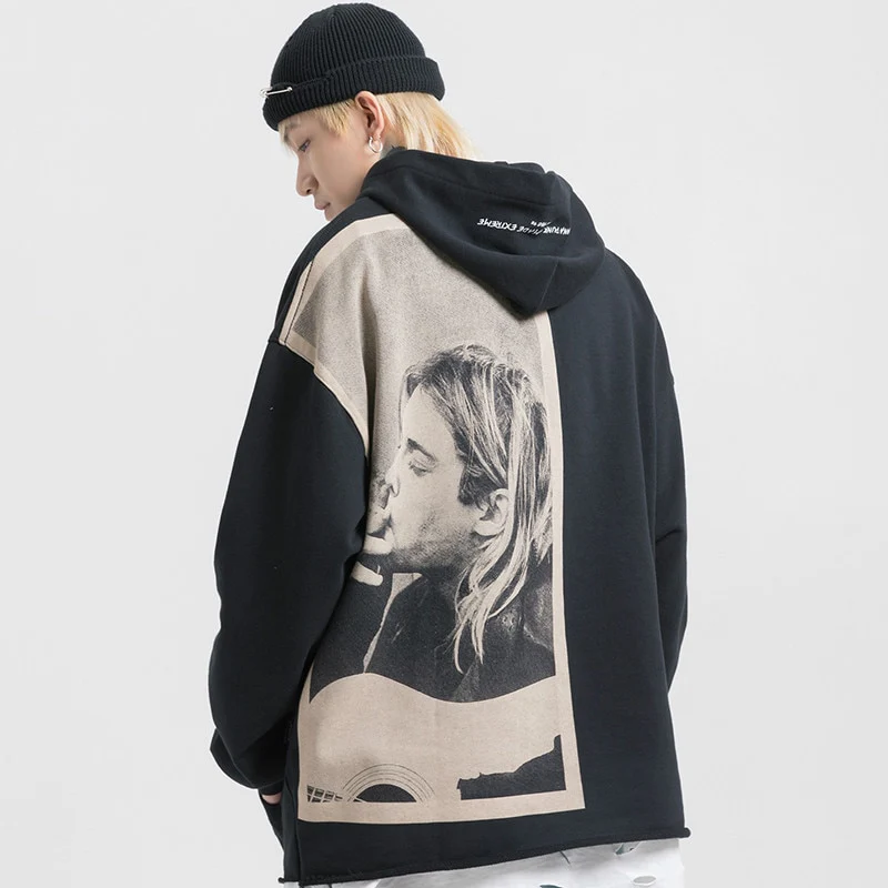 Kurt Cobain Tribute Oversized Cotton Hoodie - Image 5