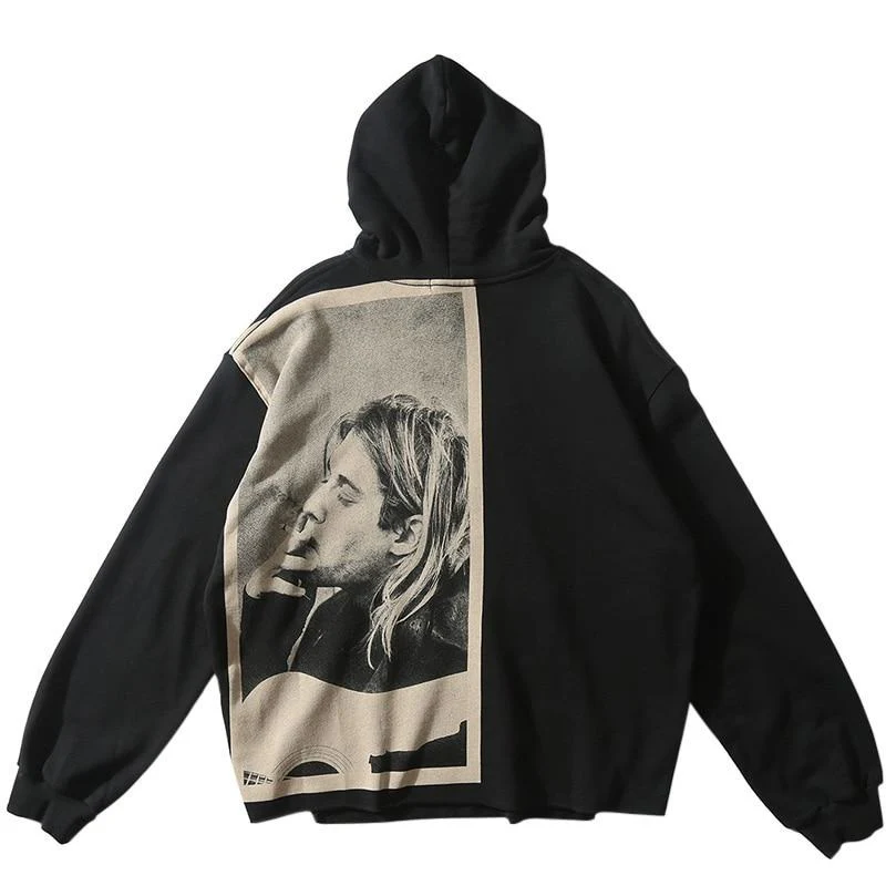 Kurt Cobain Tribute Oversized Cotton Hoodie - Image 7