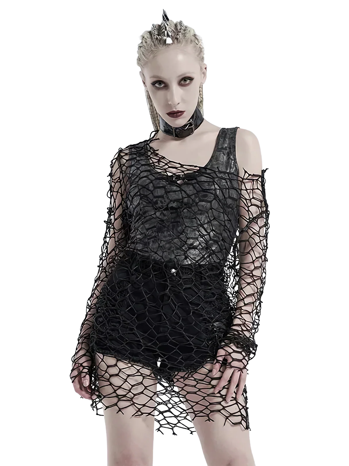 'Lattice' Woven Net Cover-Up
