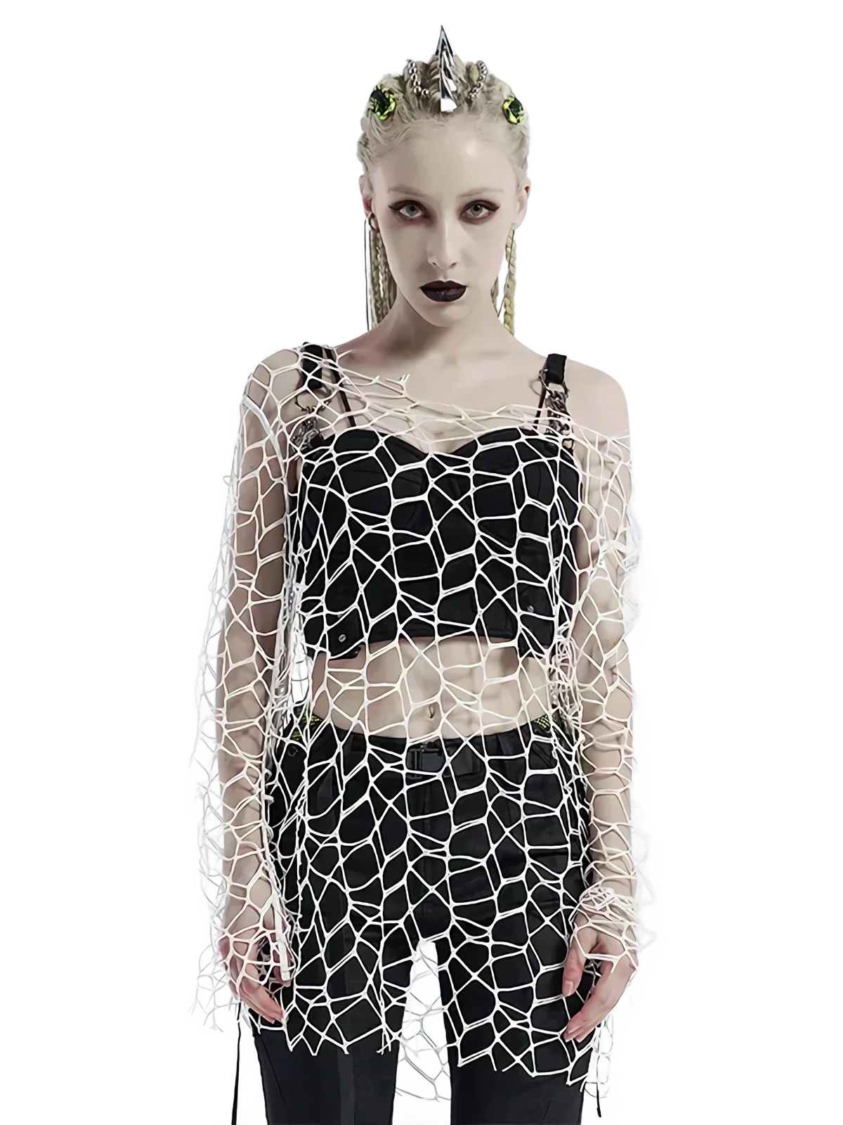 'Lattice' Woven Net Cover-Up - Image 5