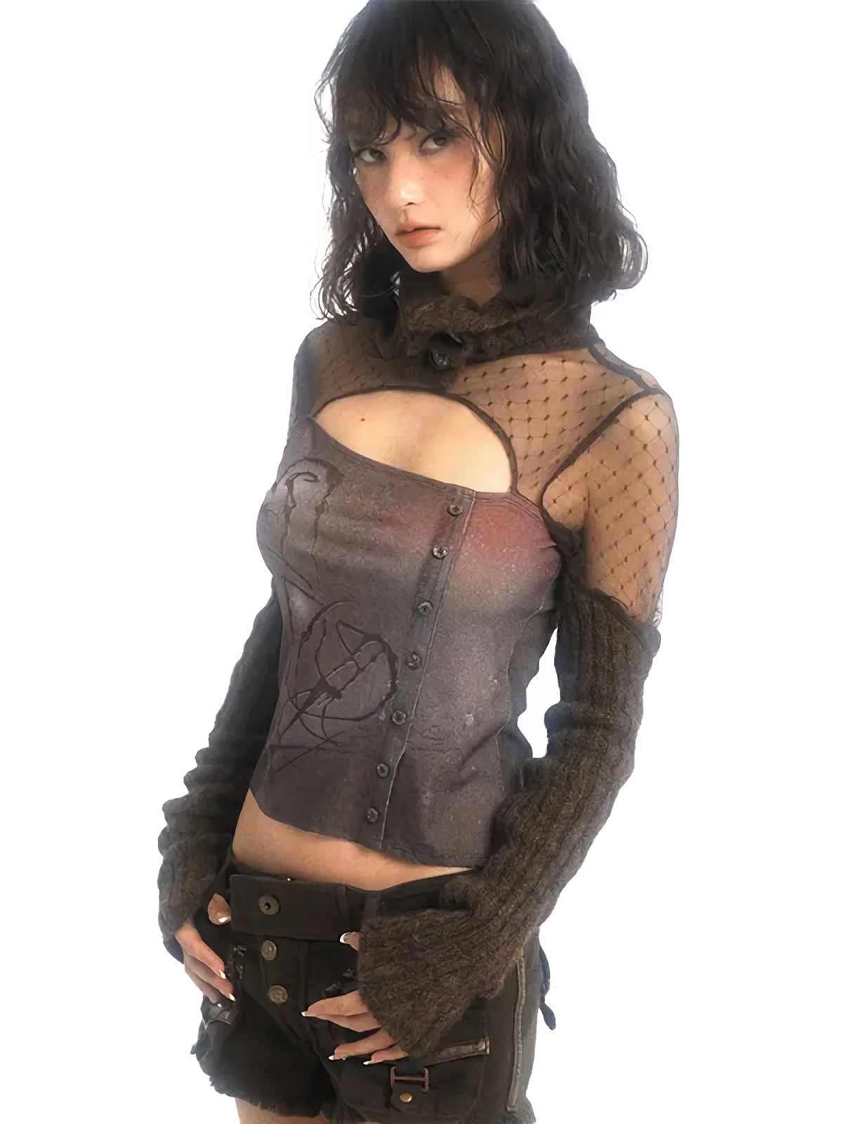 'League' Knit Patchwork Long Sleeve Top
