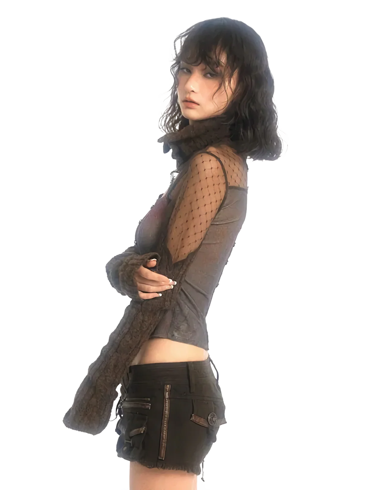 'League' Knit Patchwork Long Sleeve Top - Image 3