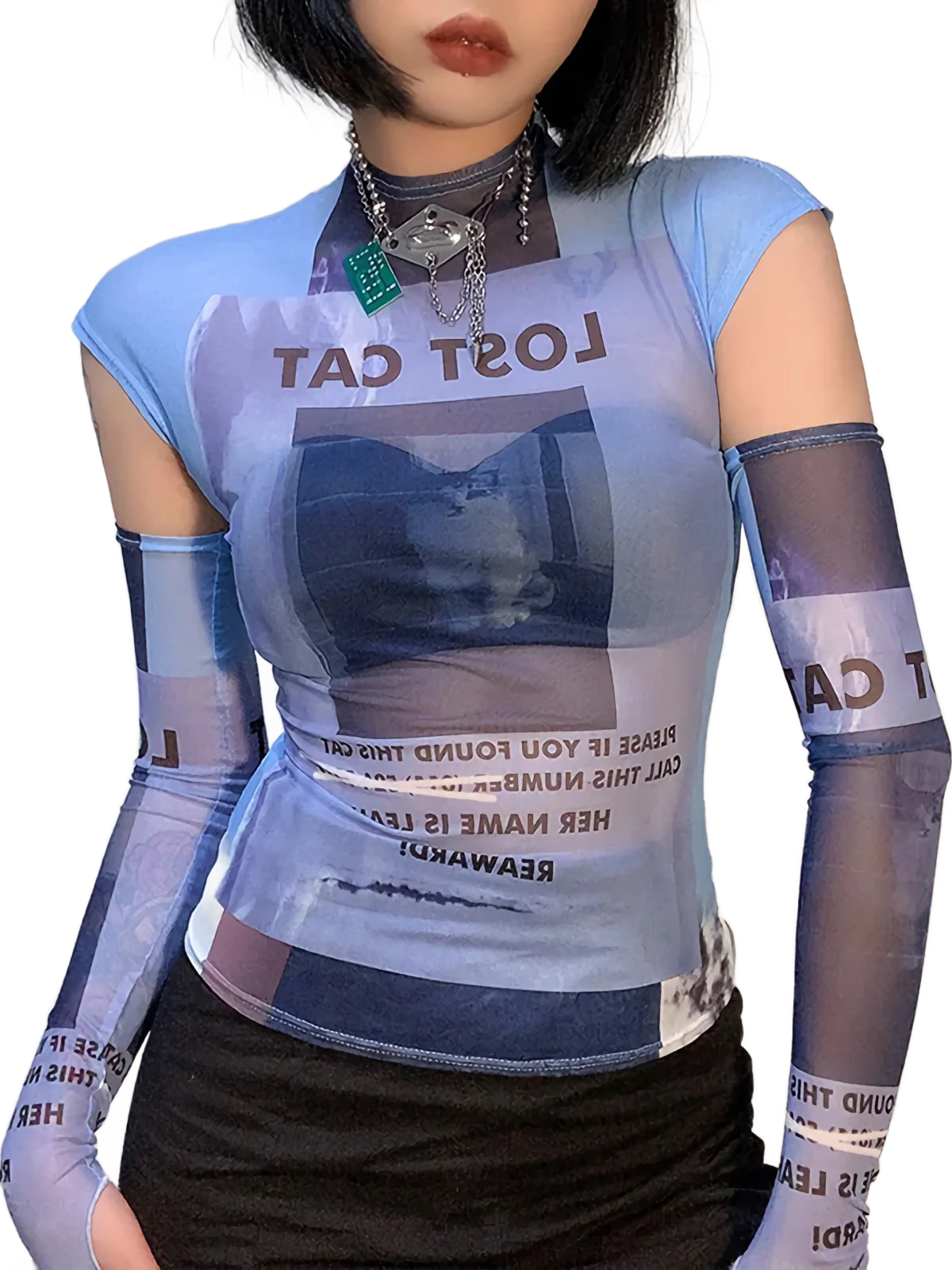 'Lost Cat' Glove-Enhanced Tee - Image 2