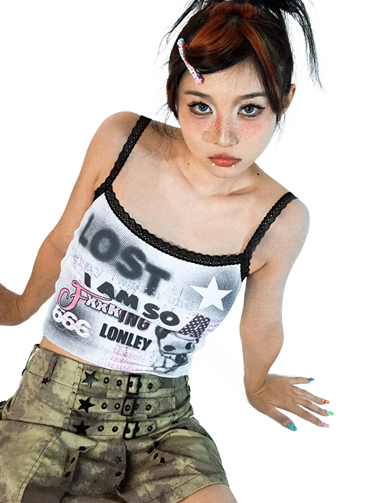 'Lost' Retro Grunge Cami Tank Top - Image 2