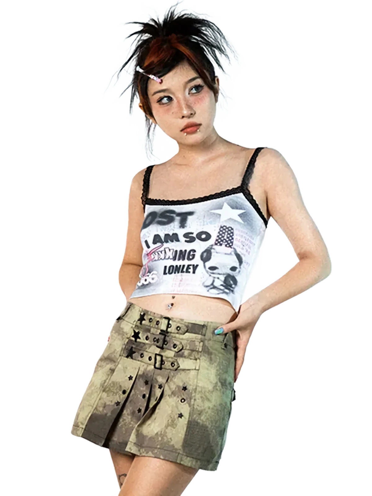 'Lost' Retro Grunge Cami Tank Top - Image 4