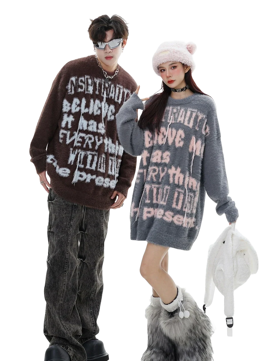 'Love Letter' Oversized Knit Sweater