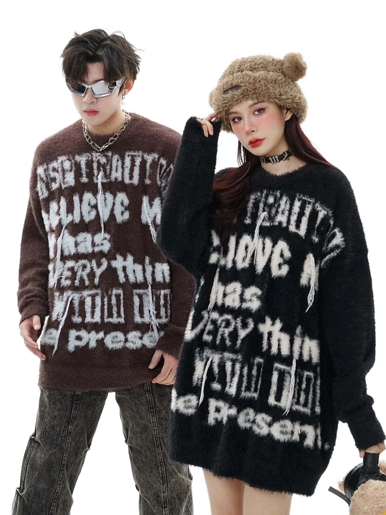 'Love Letter' Oversized Knit Sweater - Image 2