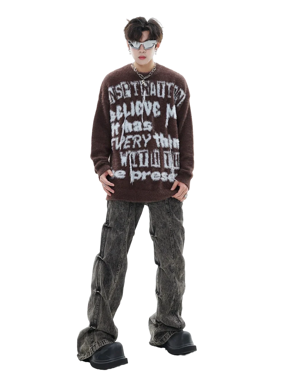 'Love Letter' Oversized Knit Sweater - Image 7