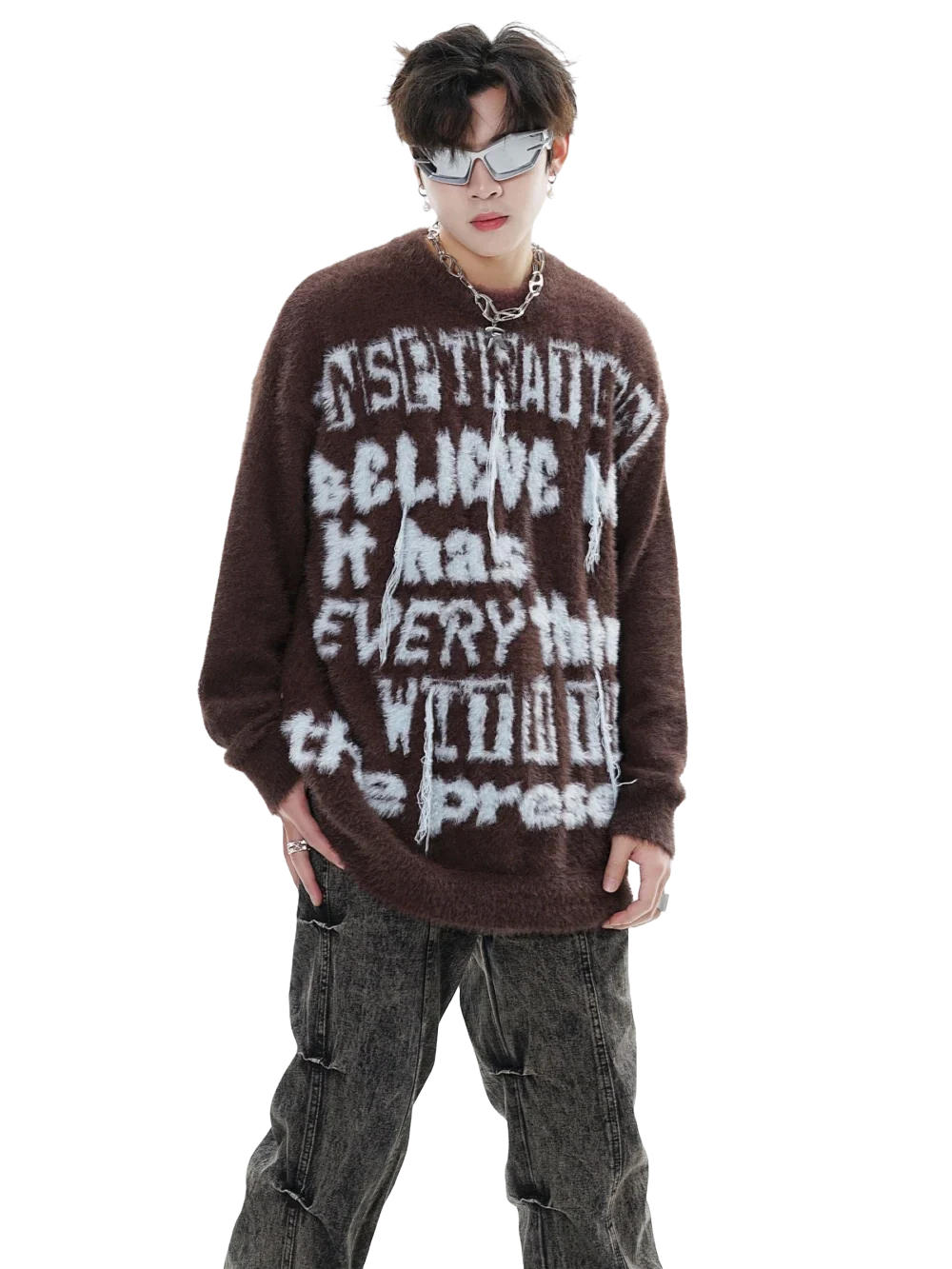 'Love Letter' Oversized Knit Sweater - Image 9