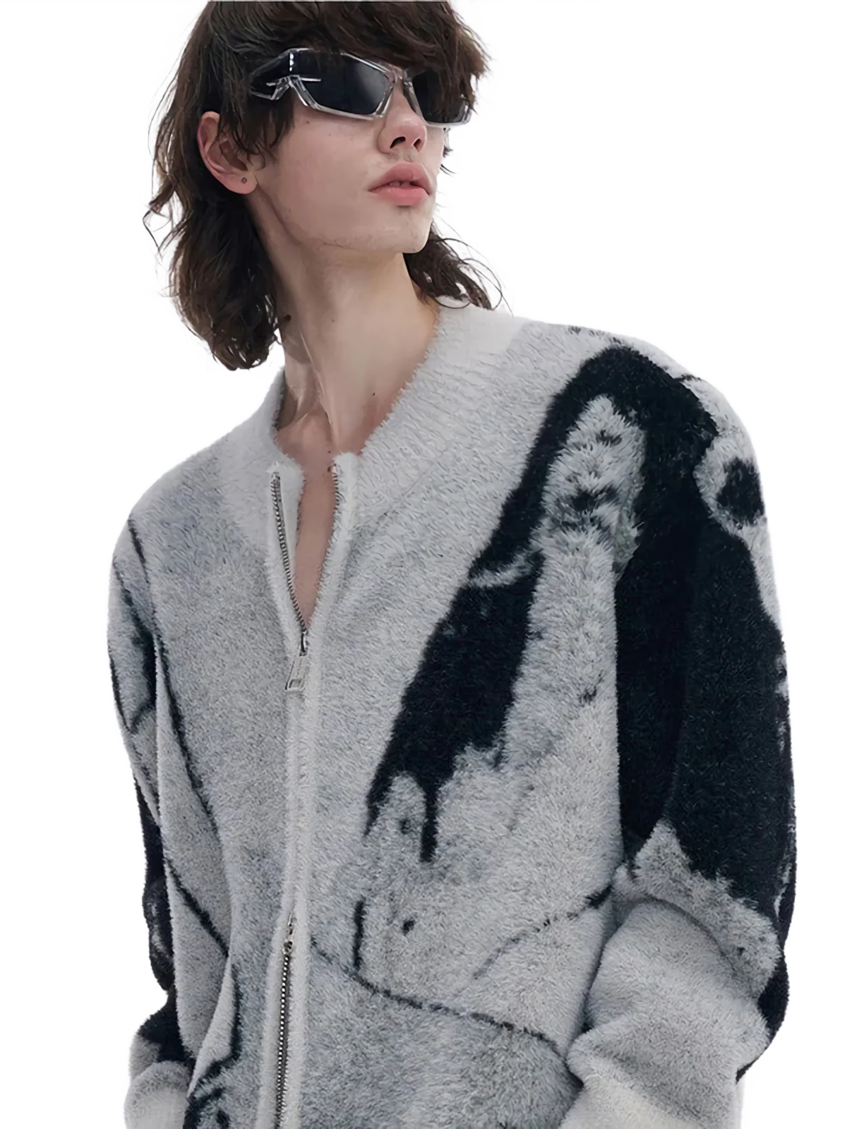 'Lupus' Dual Zip Knit Cardigan