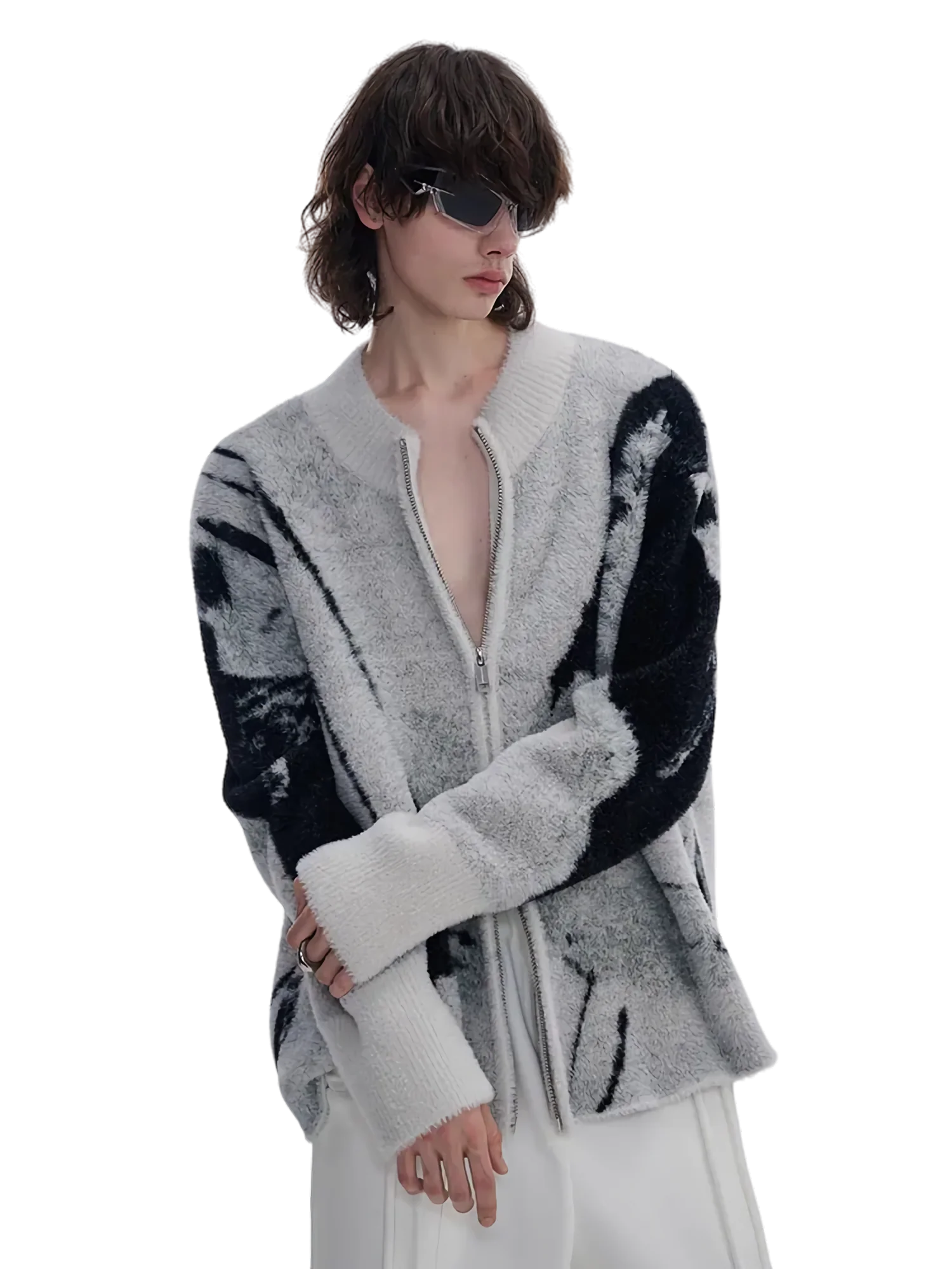 'Lupus' Dual Zip Knit Cardigan - Image 5