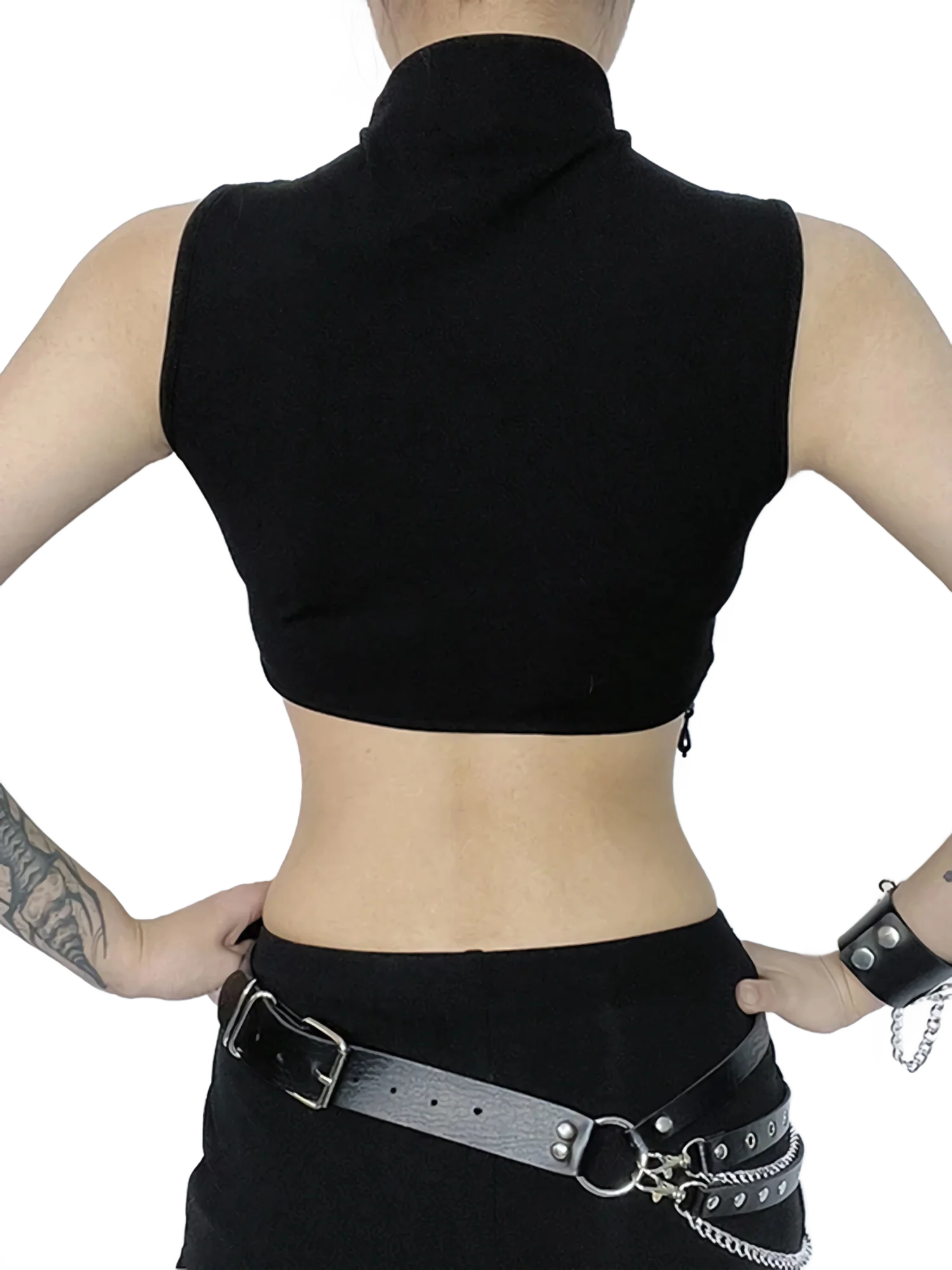 'Midnight Moon' Tassel Crop Top - Image 3