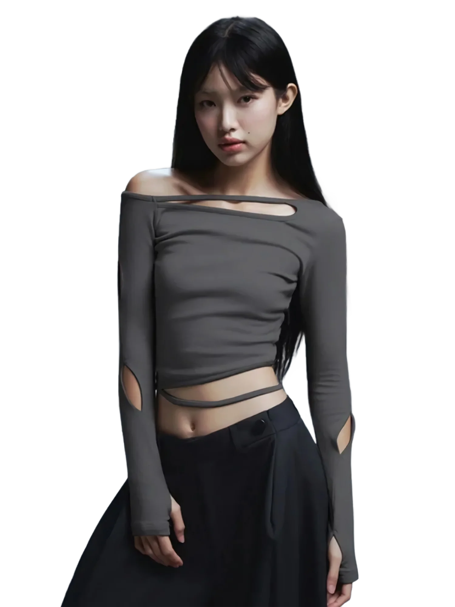 Minimalist Long Sleeve Crop Top