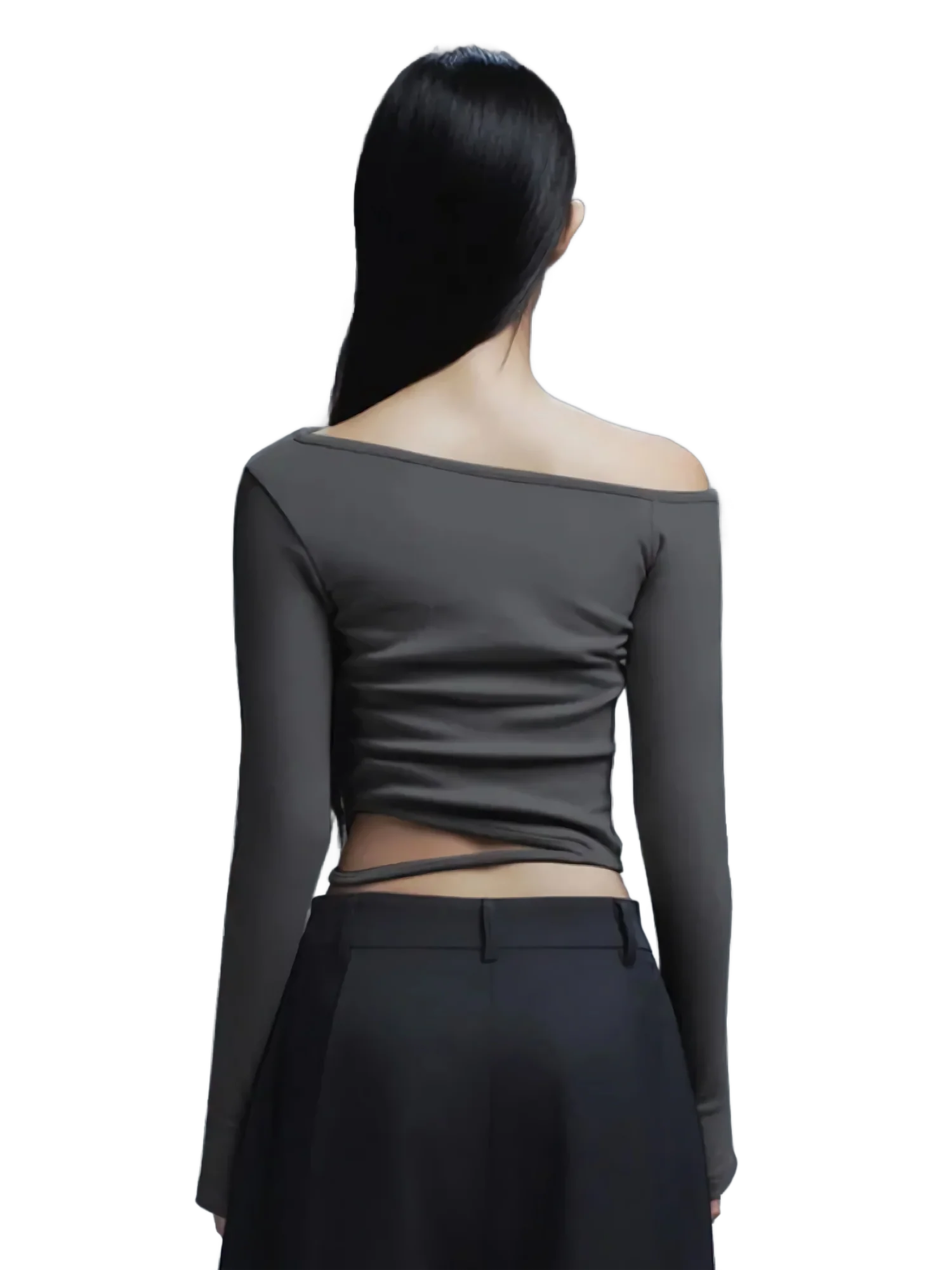 Minimalist Long Sleeve Crop Top - Image 4