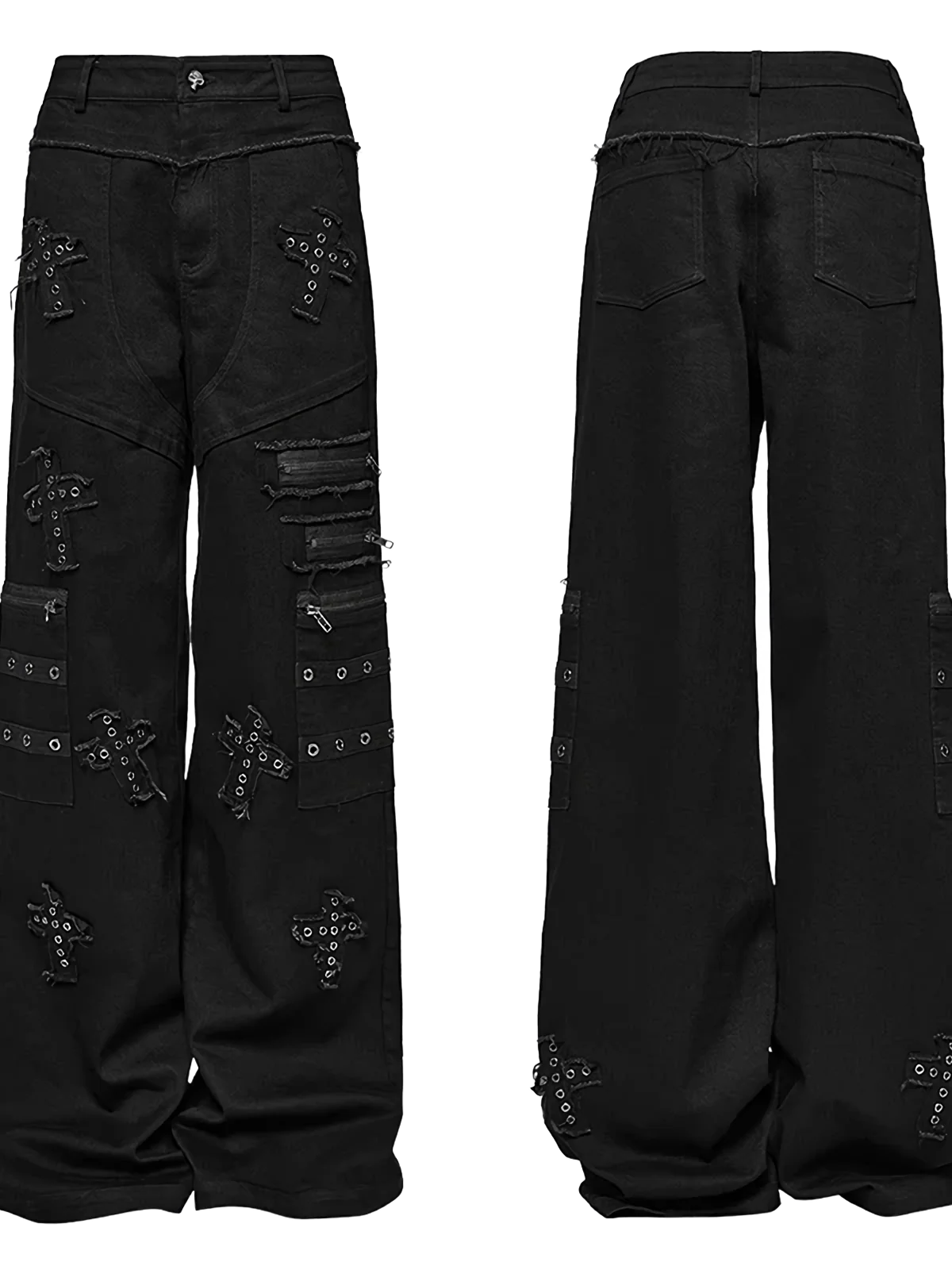 'Mori' Embroidered Tactical Cargo Pants - Image 5