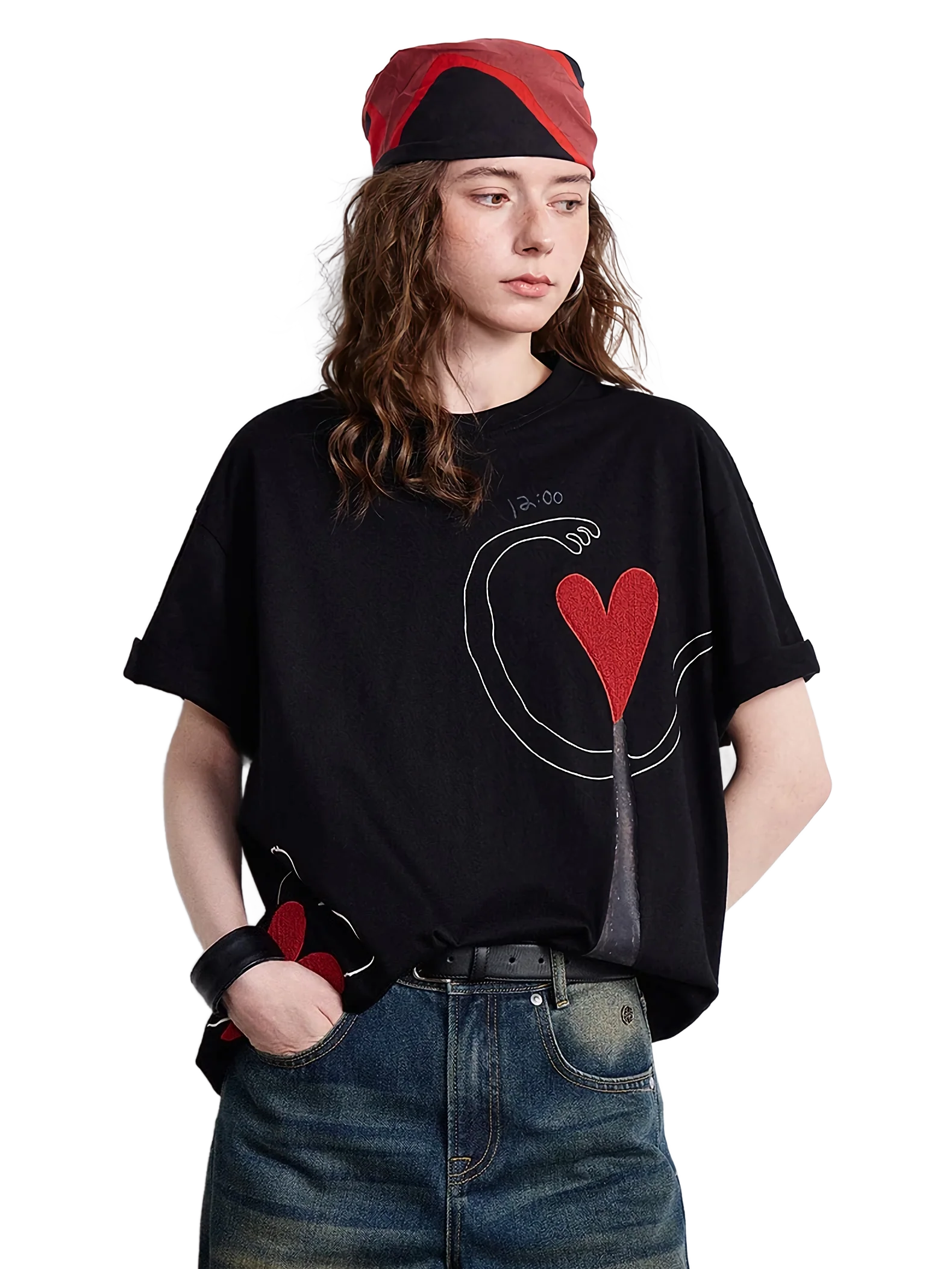 Nox Amor Embroidered Cotton T-Shirt - Image 2