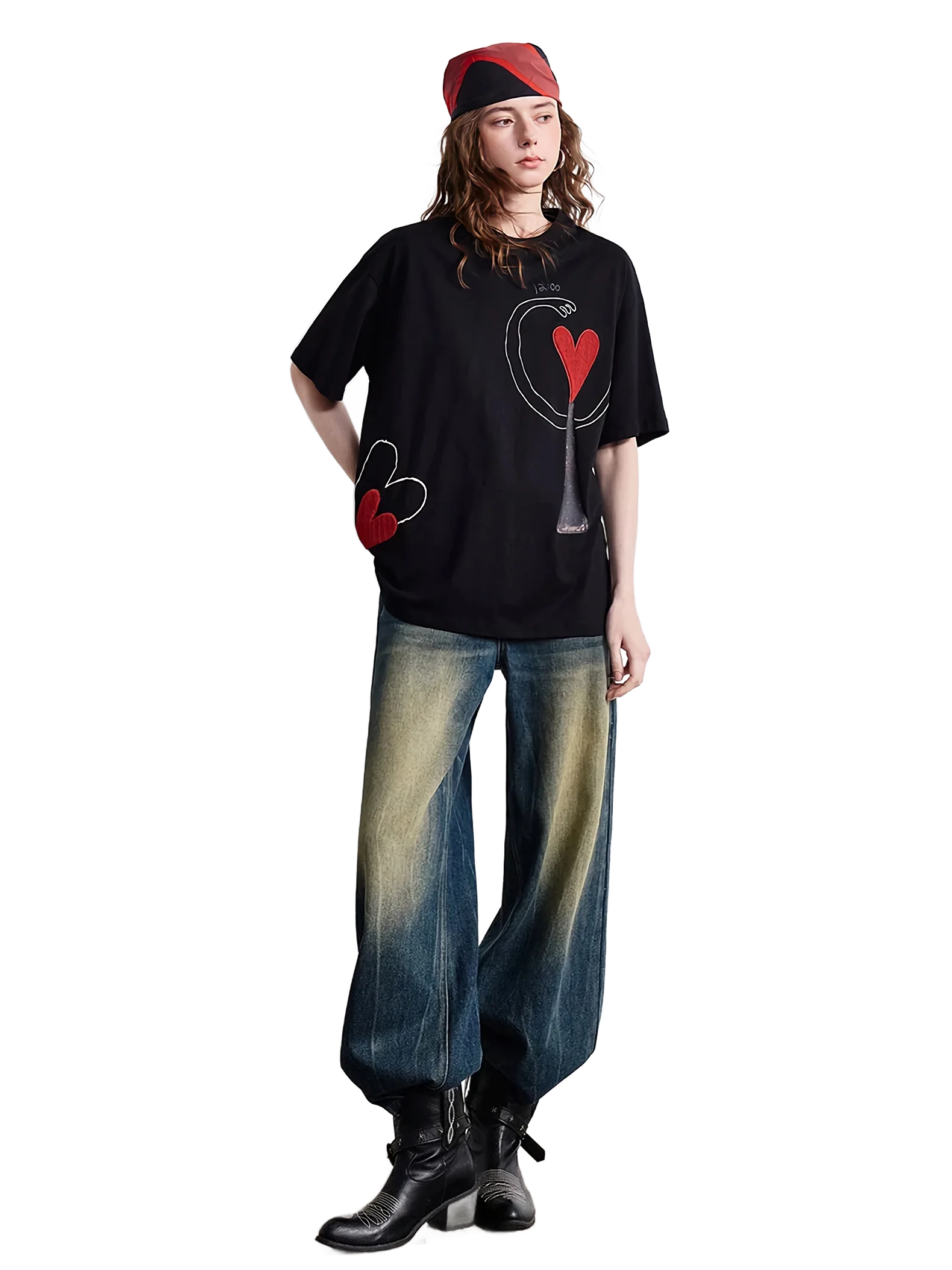 Nox Amor Embroidered Cotton T-Shirt - Image 4