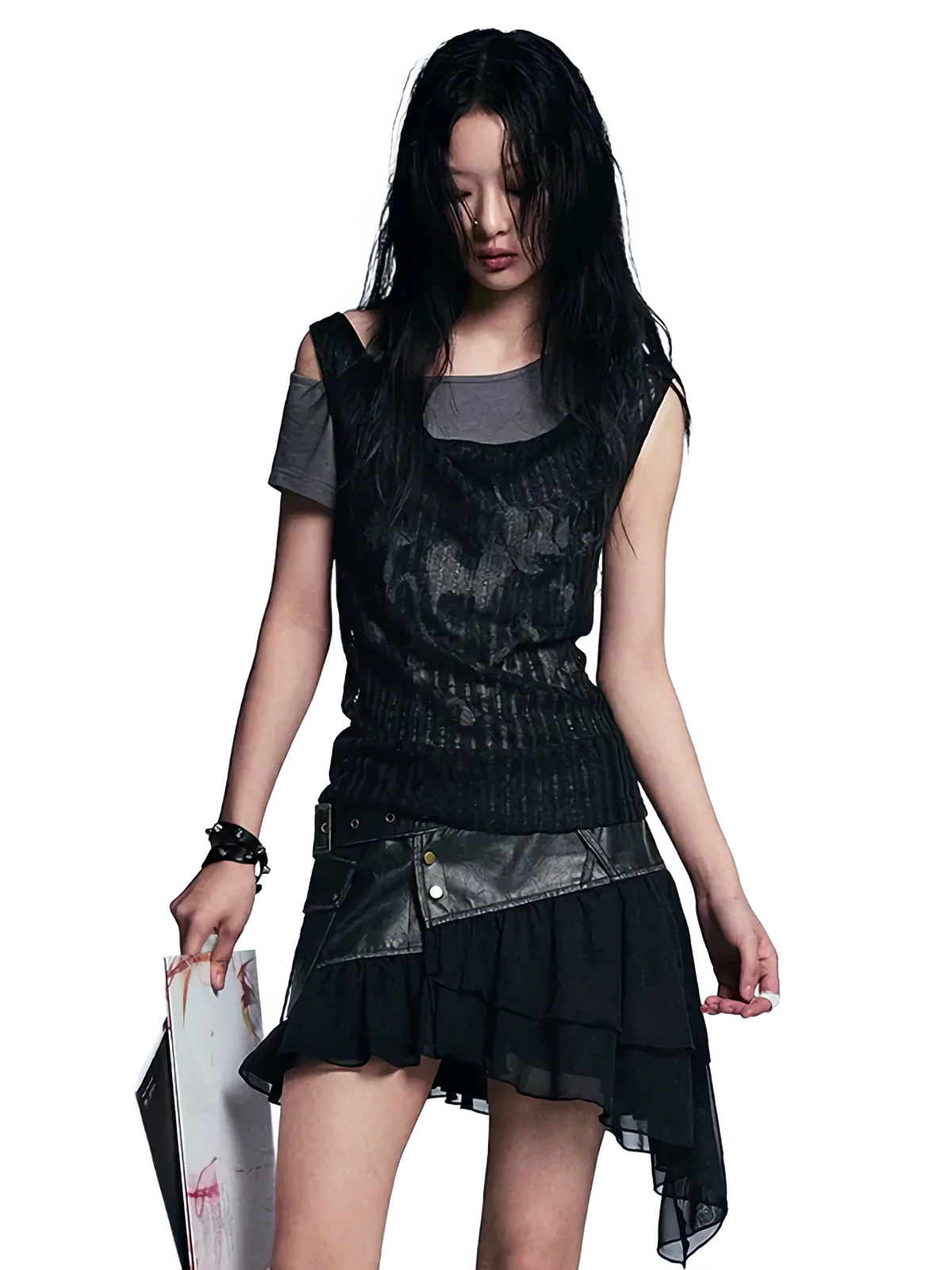 'Omen' Two-Piece Layered Top
