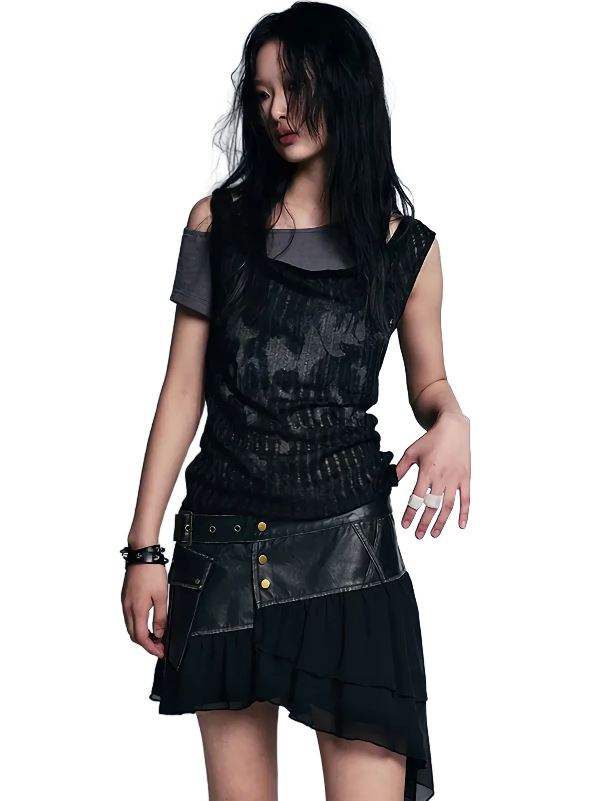 'Omen' Two-Piece Layered Top - Image 3
