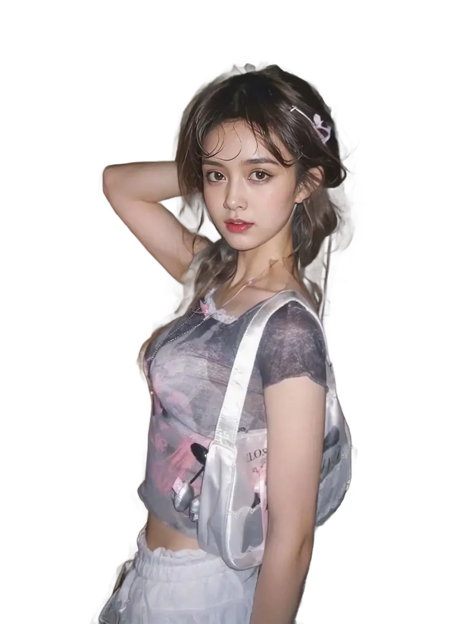 Pastel Dreams Sheer Mesh Crop Top - Image 2